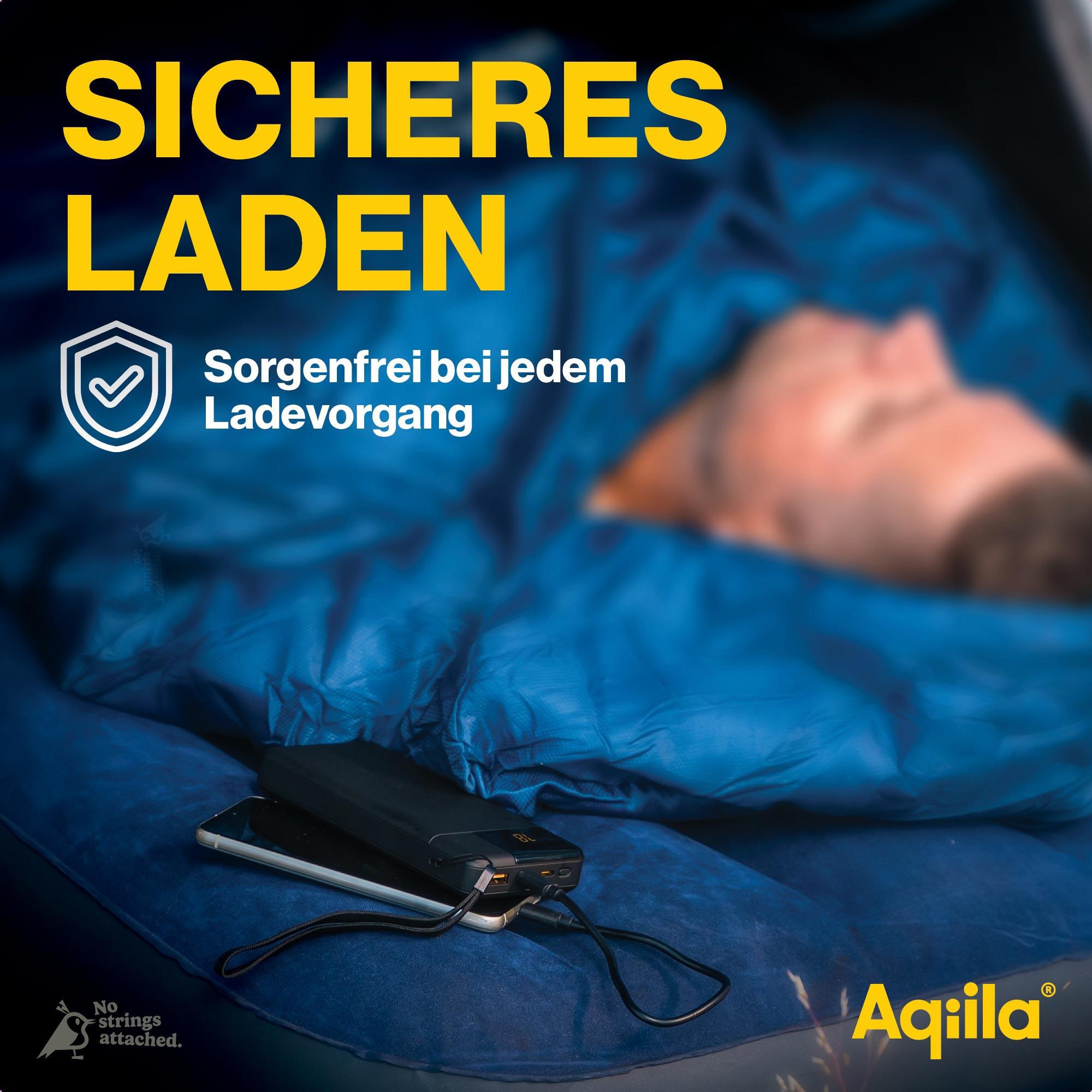 AQIILA Powerbank Powerbird B20, 20 W, 20.000mAh, 1x USB-A, 2x USB-C, schwarz