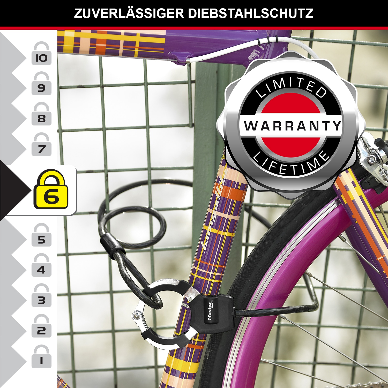 MASTERLOCK Handschellenschloss Street Cuff 8275EURDPROBLK MASTERLOCK Handschellenschloss Street Cuff 8275EURDPROBLK