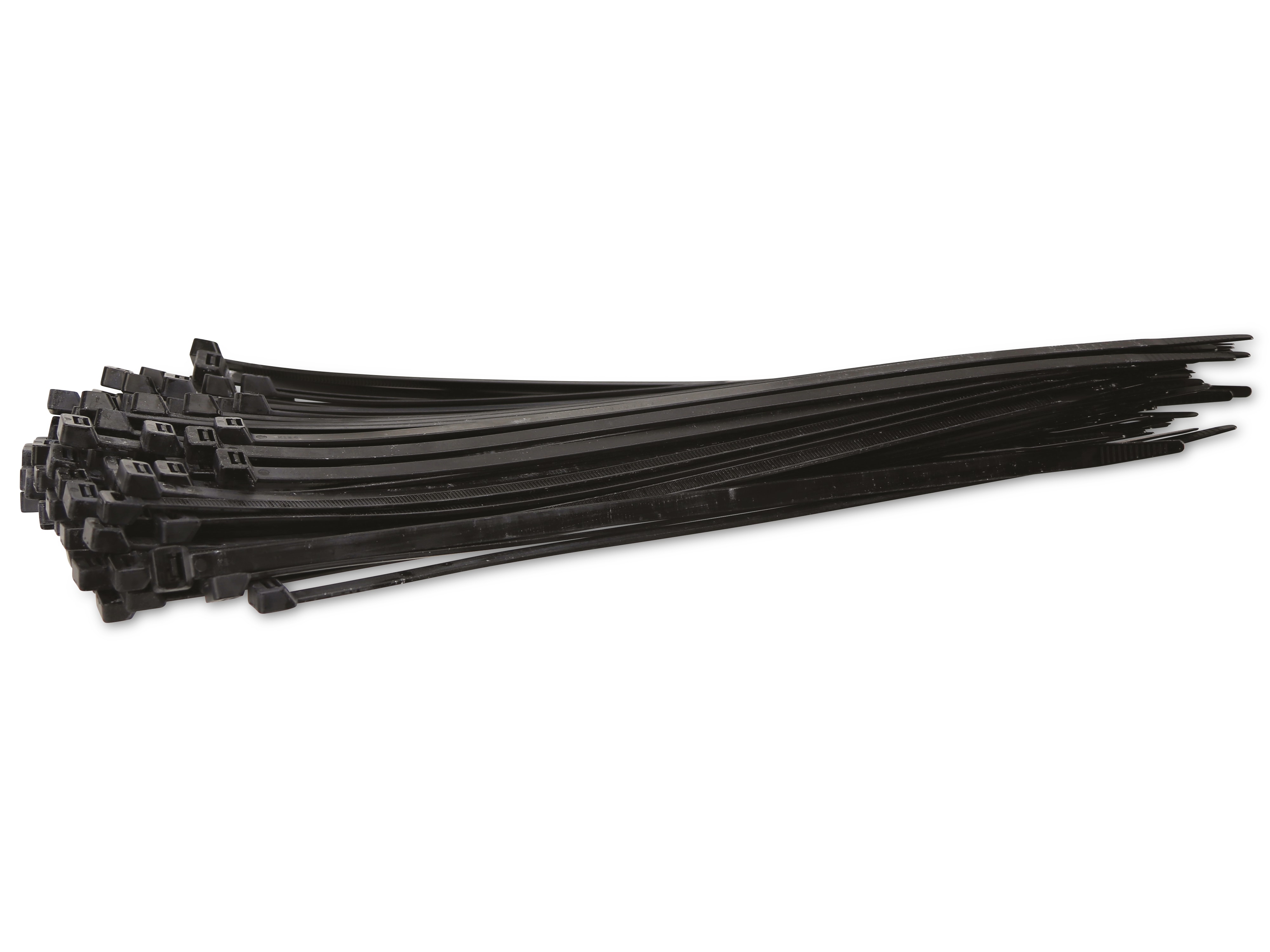 KSS Kabelbinder-Sortiment Polyamid 6.6, schwarz, 340x7,6, UV-beständig, 100 Stück