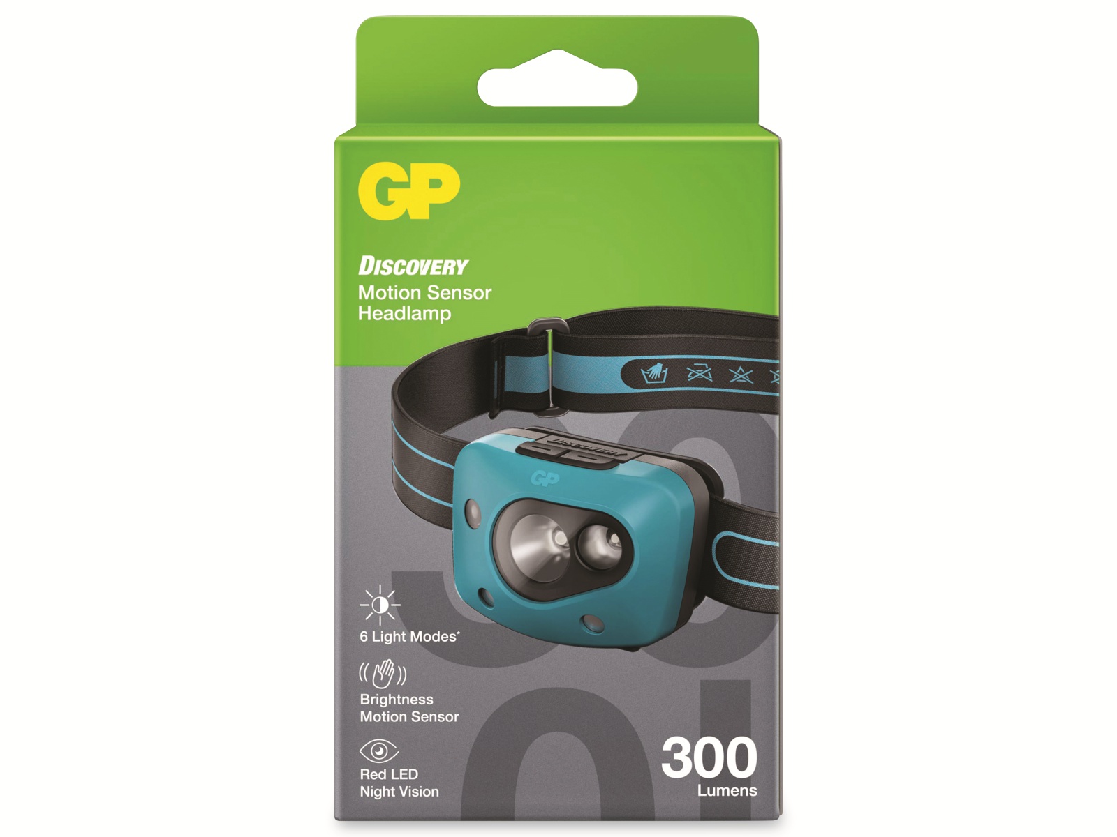 GP LED-Stirnlampe Discovery CH44, 300lm, IPX4, 7 Leuchtmodi