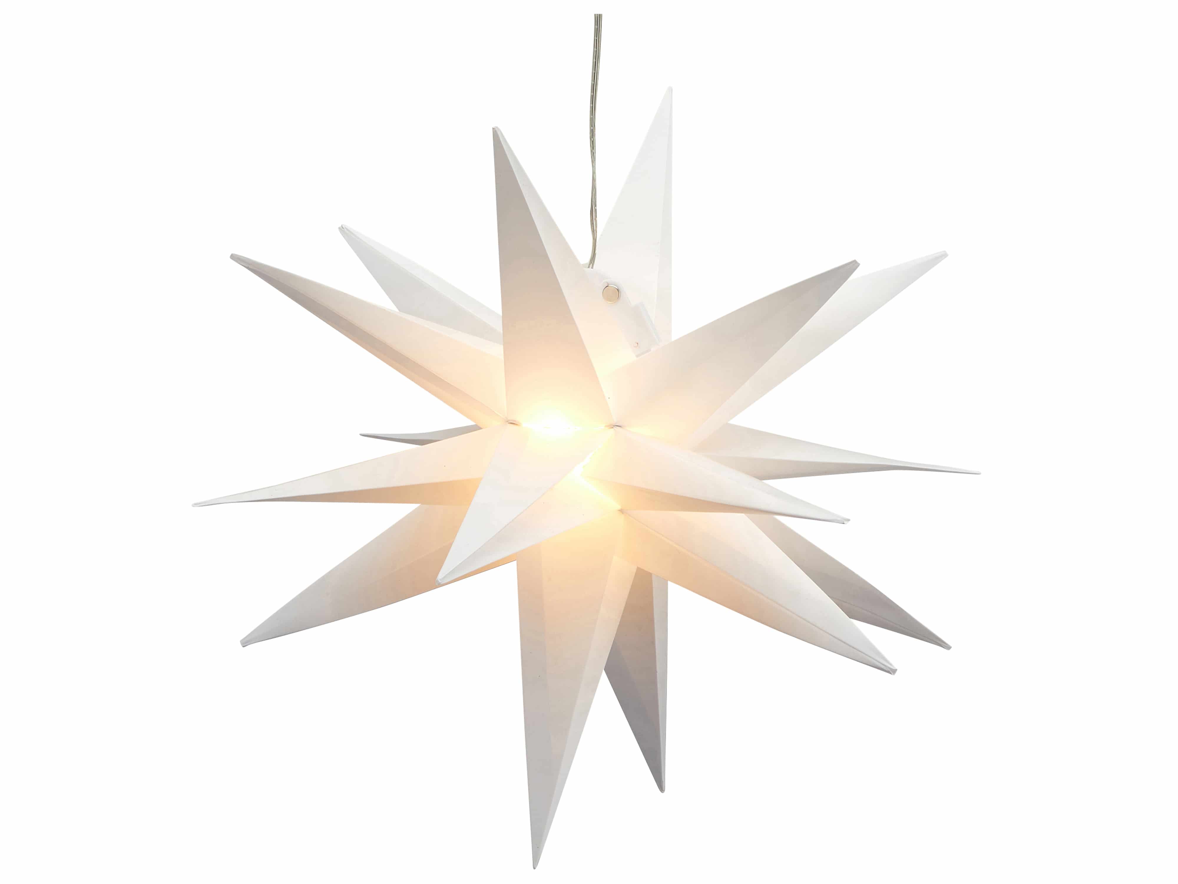 LED-Stern, 15 LEDs, 35 cm, Outdoor, faltbar, weiß