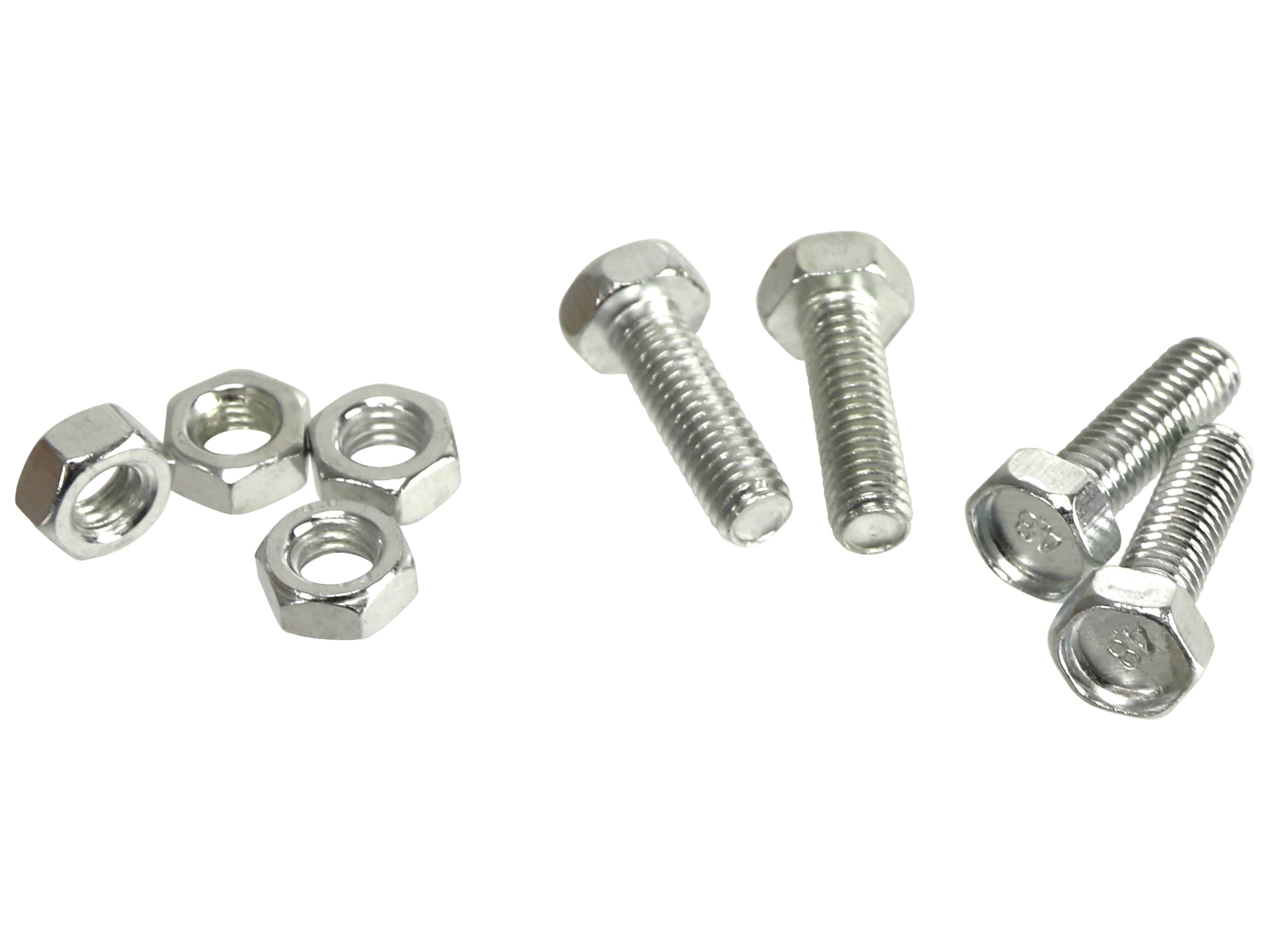 MASTERPROOF Gewindeschrauben M6x20 mit Muttern, 4 Stück MASTERPROOF Gewindeschrauben M6x20 mit Muttern, 4 Stück