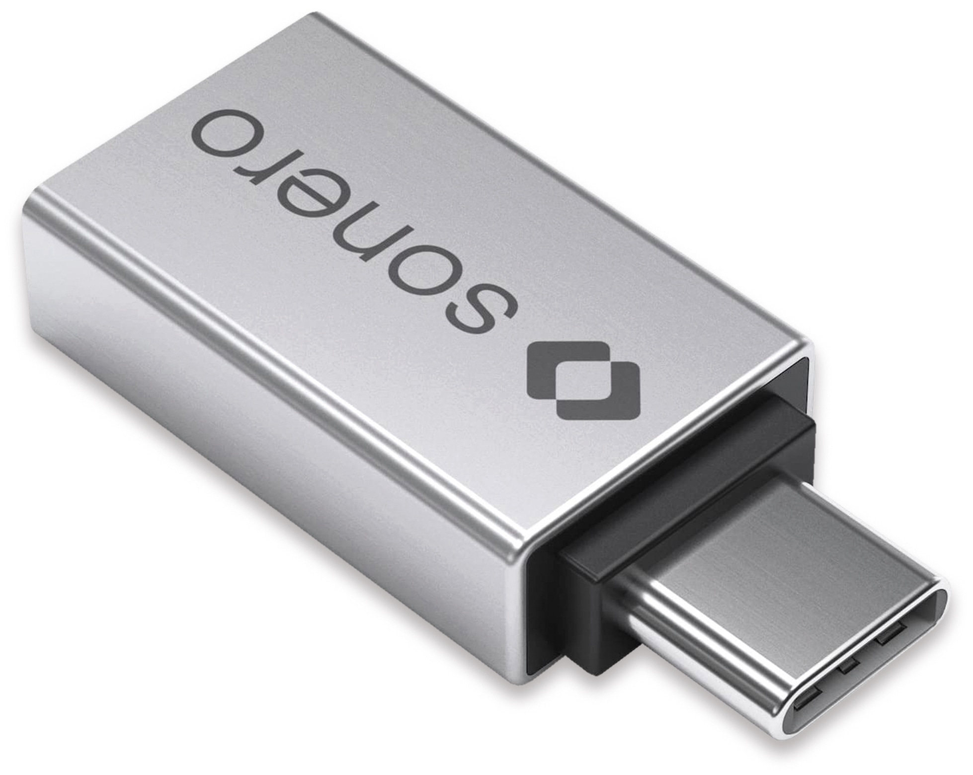 SONERO USB-Adapter Premium X-UA100, USB-C Stecker auf USB-A Buchse, silber