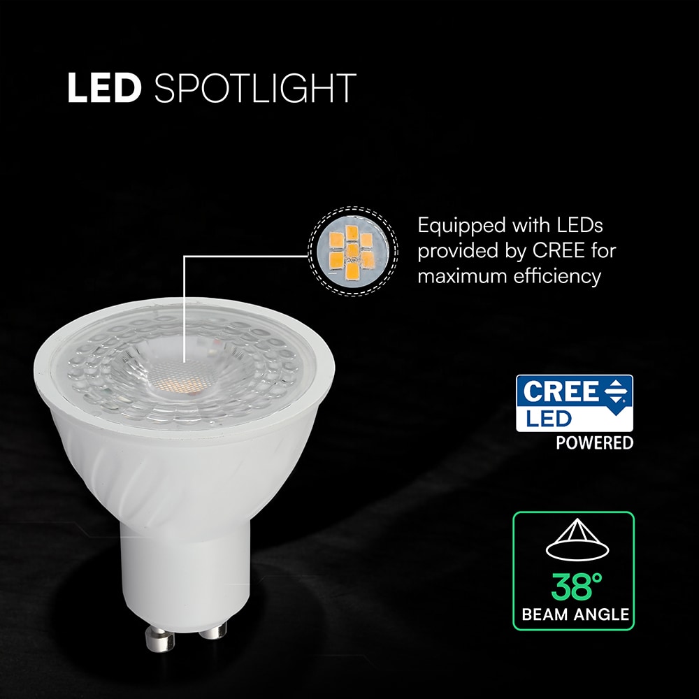 V-TAC LED-Lampe VT-215116, EEK: F, 4,5W, 345lm, 6500K, E27, PAR16, GU10, 38°