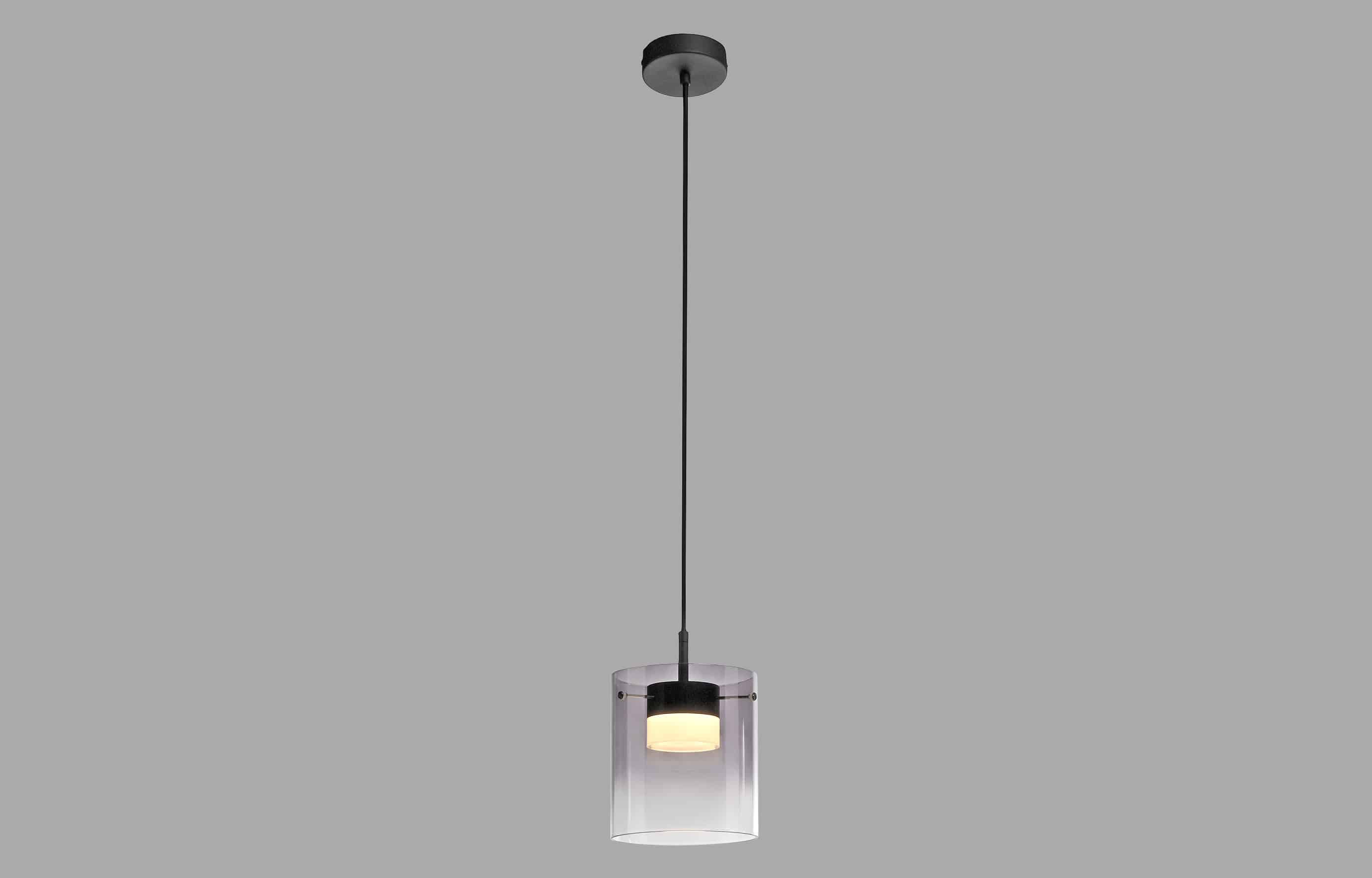 JUST LIGHT LED-Pendelleuchte 14042-18, 7,5W, 800lm, 3000K, schwarz