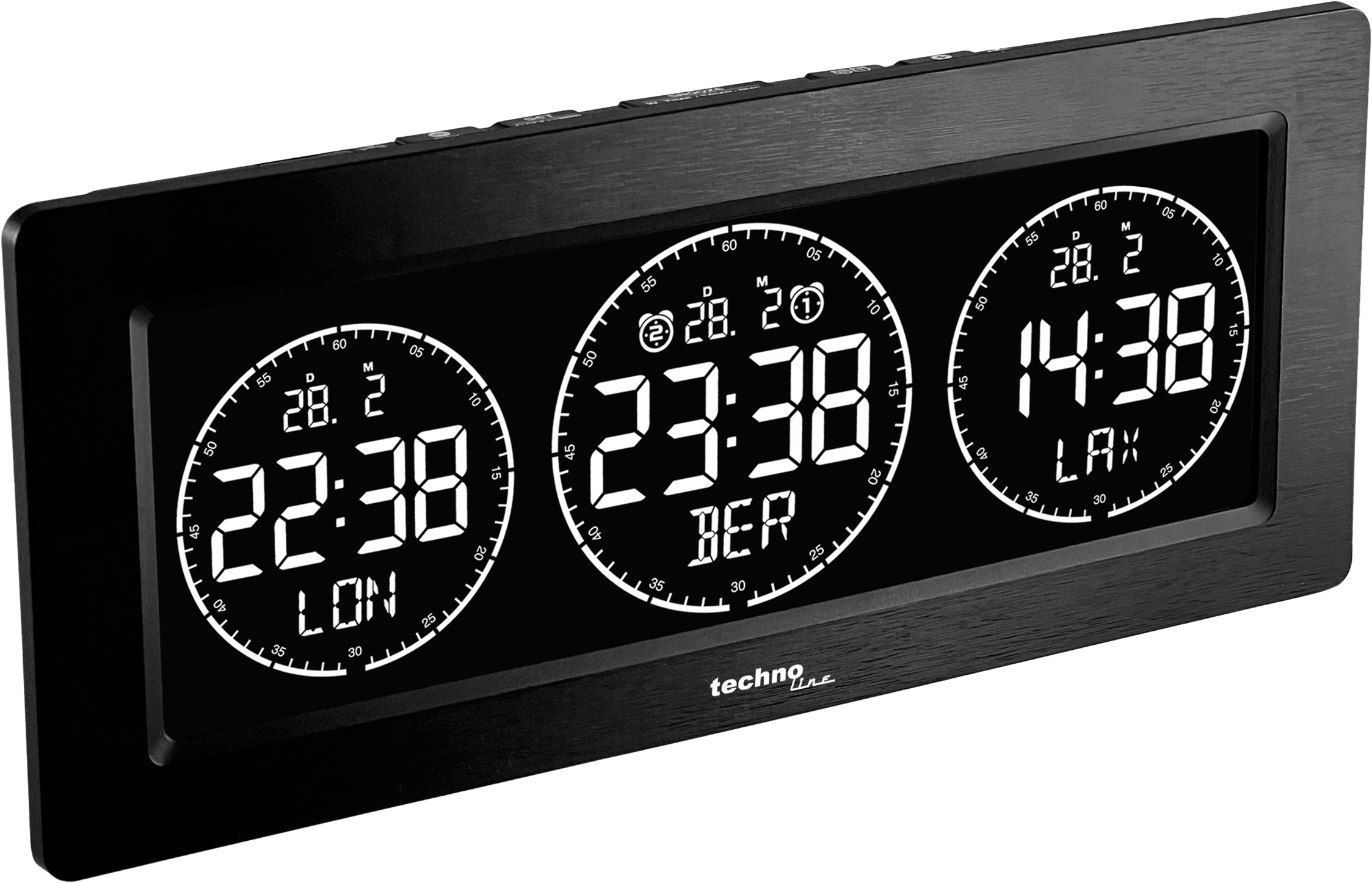 TECHNOLINE Digitale Weltzeituhr WT458, mit 3 einstellbare Uhrzeiten TECHNOLINE Digitale Weltzeituhr WT458, mit 3 einstellbare Uhrzeiten