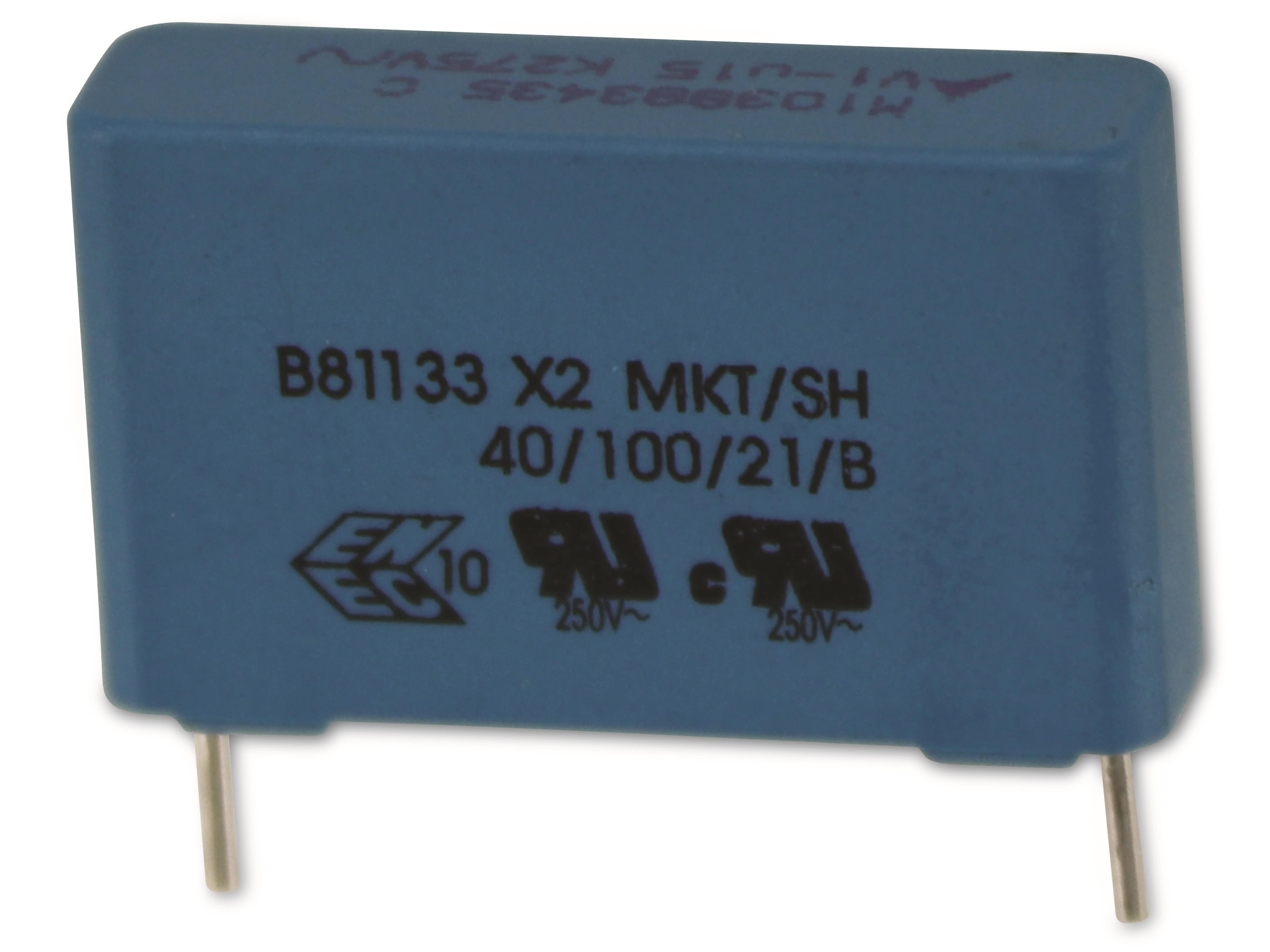 EPCOS Funkentstörkondensator B81133, 0,15 µF, 275 V~