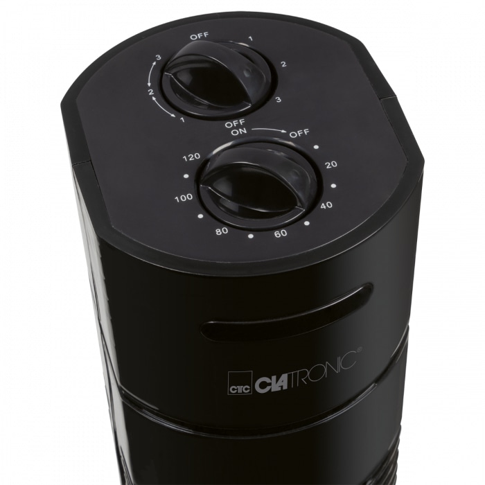 Turmventilator CLATRONIC TVL 3770, 78cm, 75° oszillierend, schwarz, 35 W