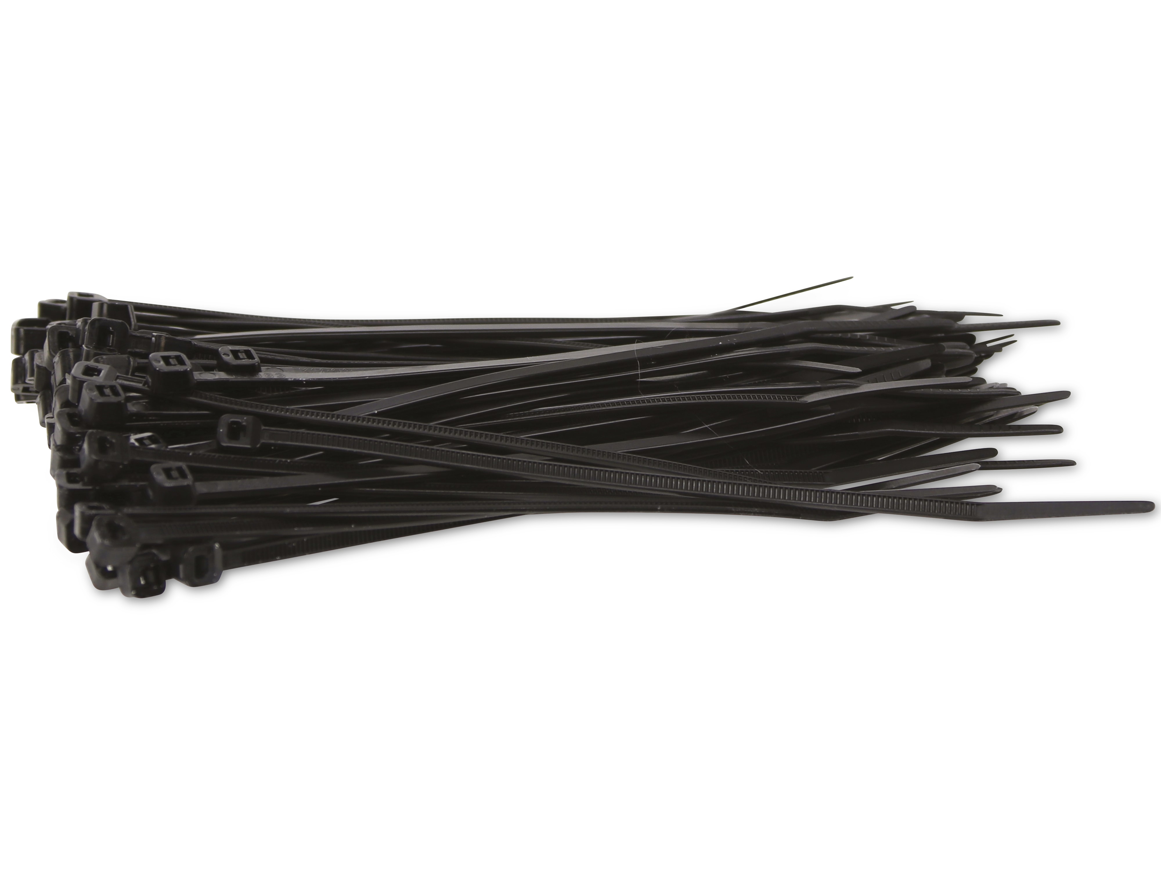 KSS Kabelbinder-Sortiment Polyamid 6.6, schwarz, 142x3,2, UV-beständig, 100 Stück