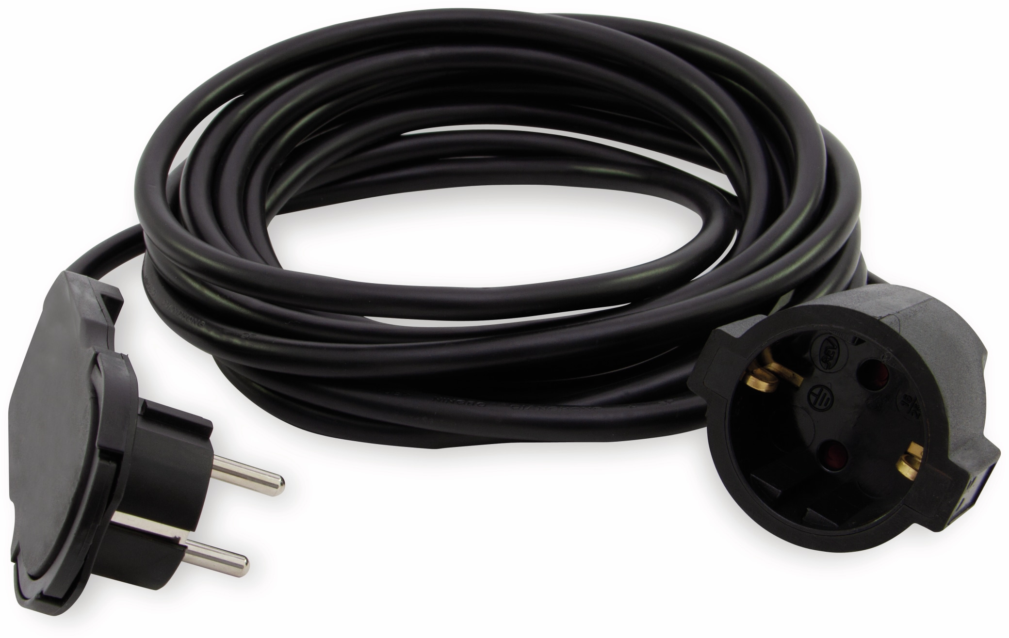 REV Schutzkontakt-Verlängerung Smart, mit Flachstecker, 5 m, schwarz REV Schutzkontakt-Verlängerung Smart, mit Flachstecker, 5 m, schwarz