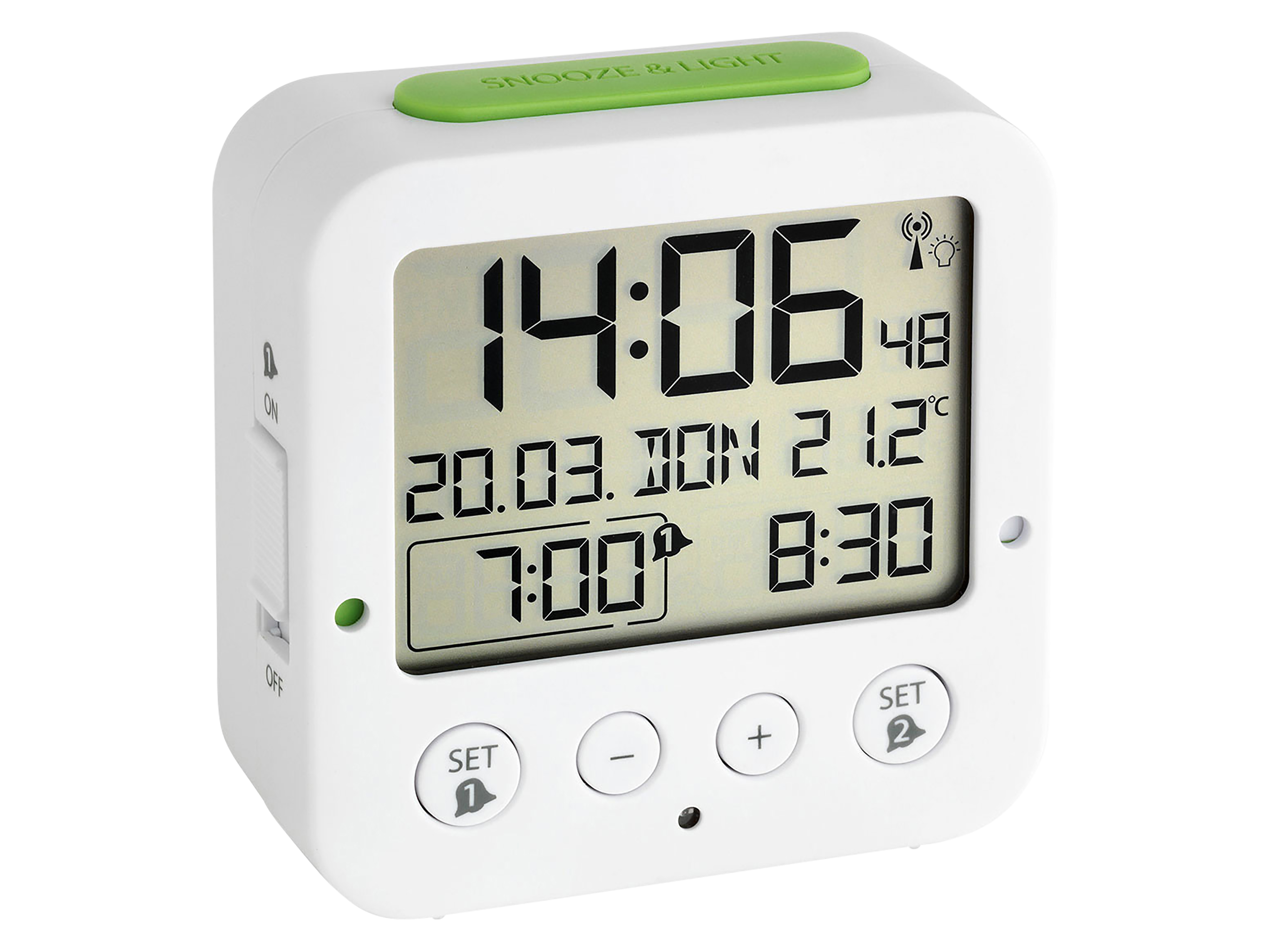 TFA Digitaler Funkwecker 60.2528.02, mit Temperatur BINGO TFA Digitaler Funkwecker 60.2528.02, mit Temperatur BINGO