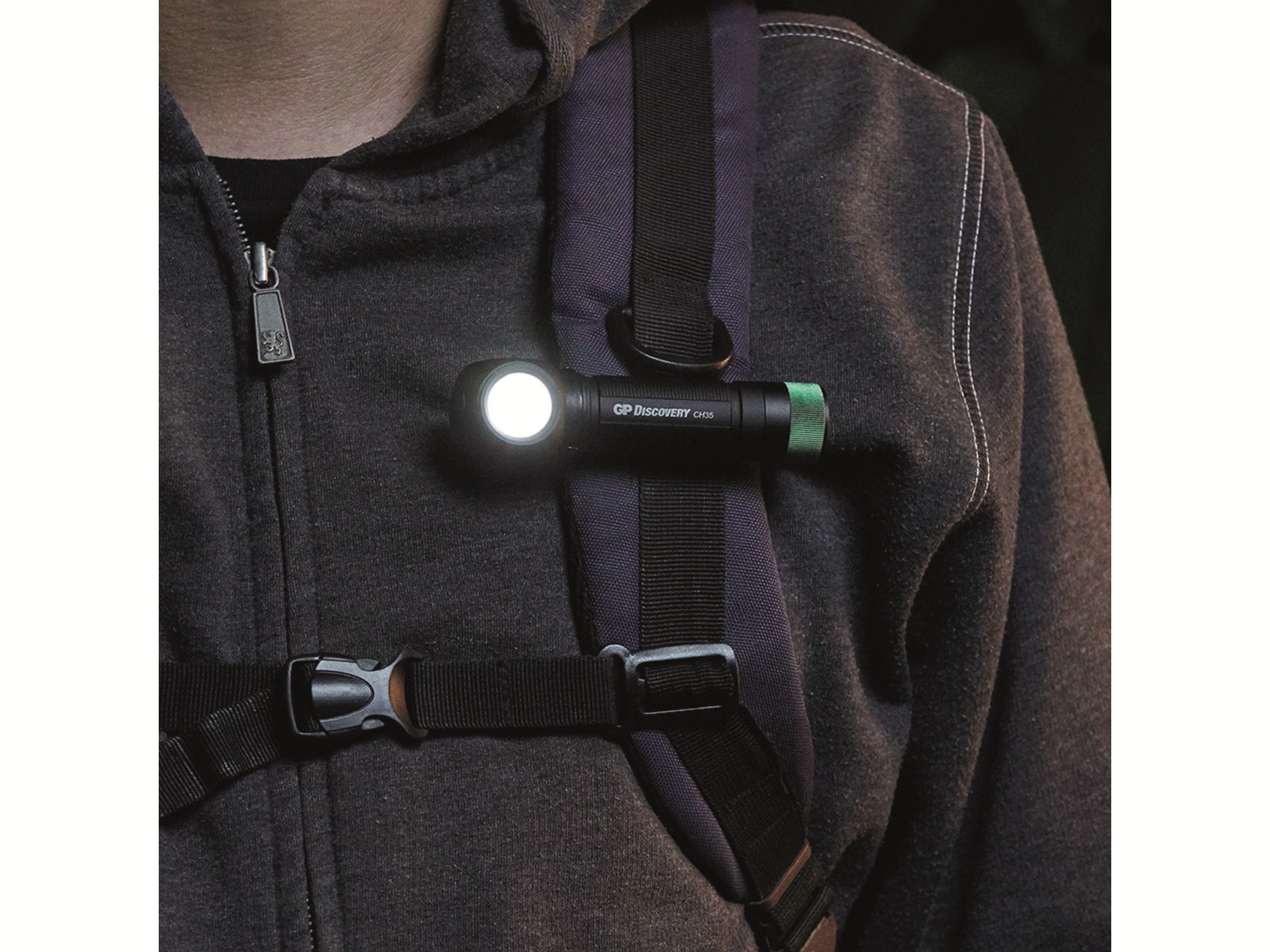 GP LED-Stirnlampe Discovery CH35, 600 lm, inkl. Li-Ion Akku 18650