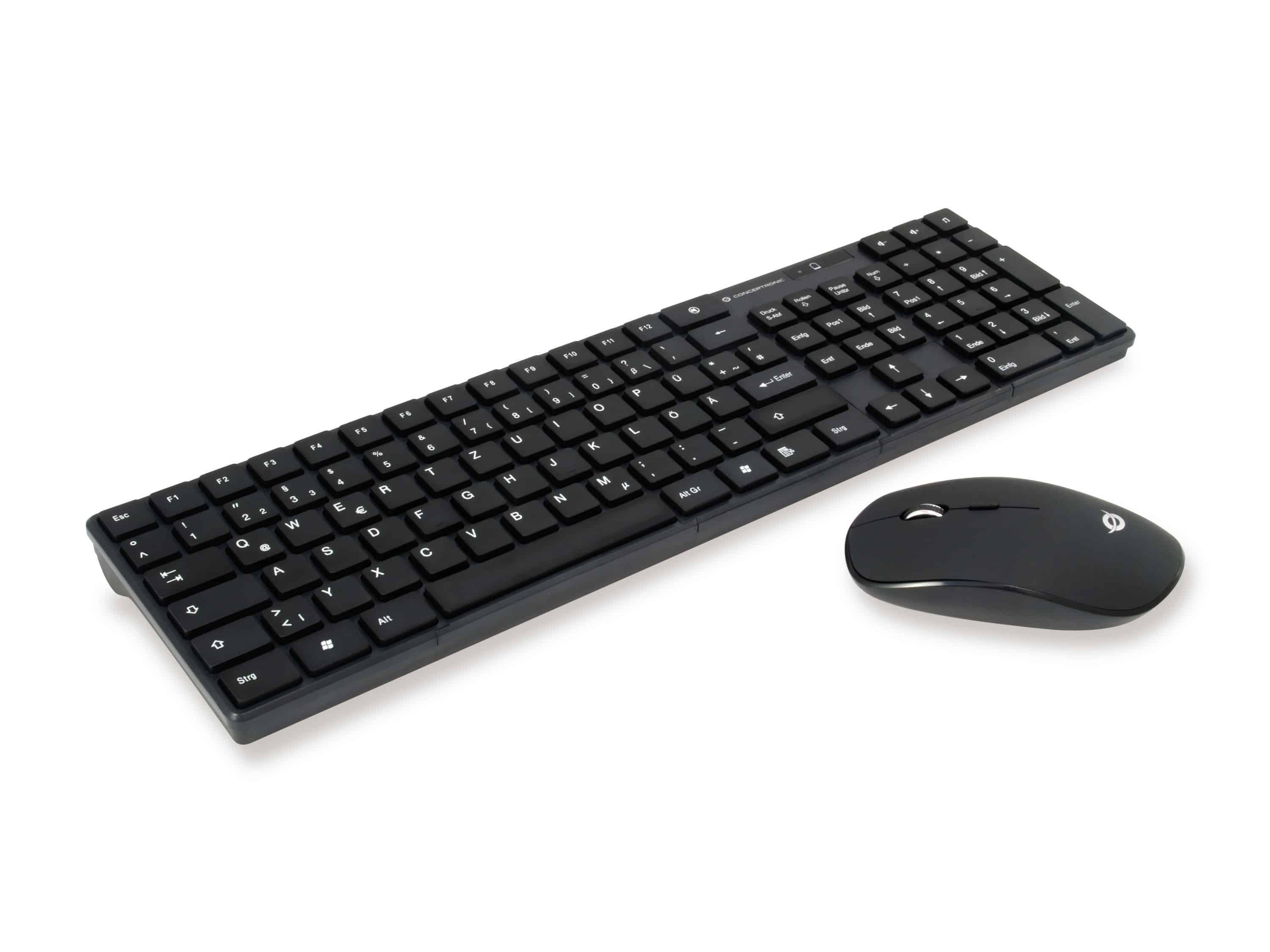 CONCEPTRONIC Tastatur + Maus, Layout deutsch, schwarz