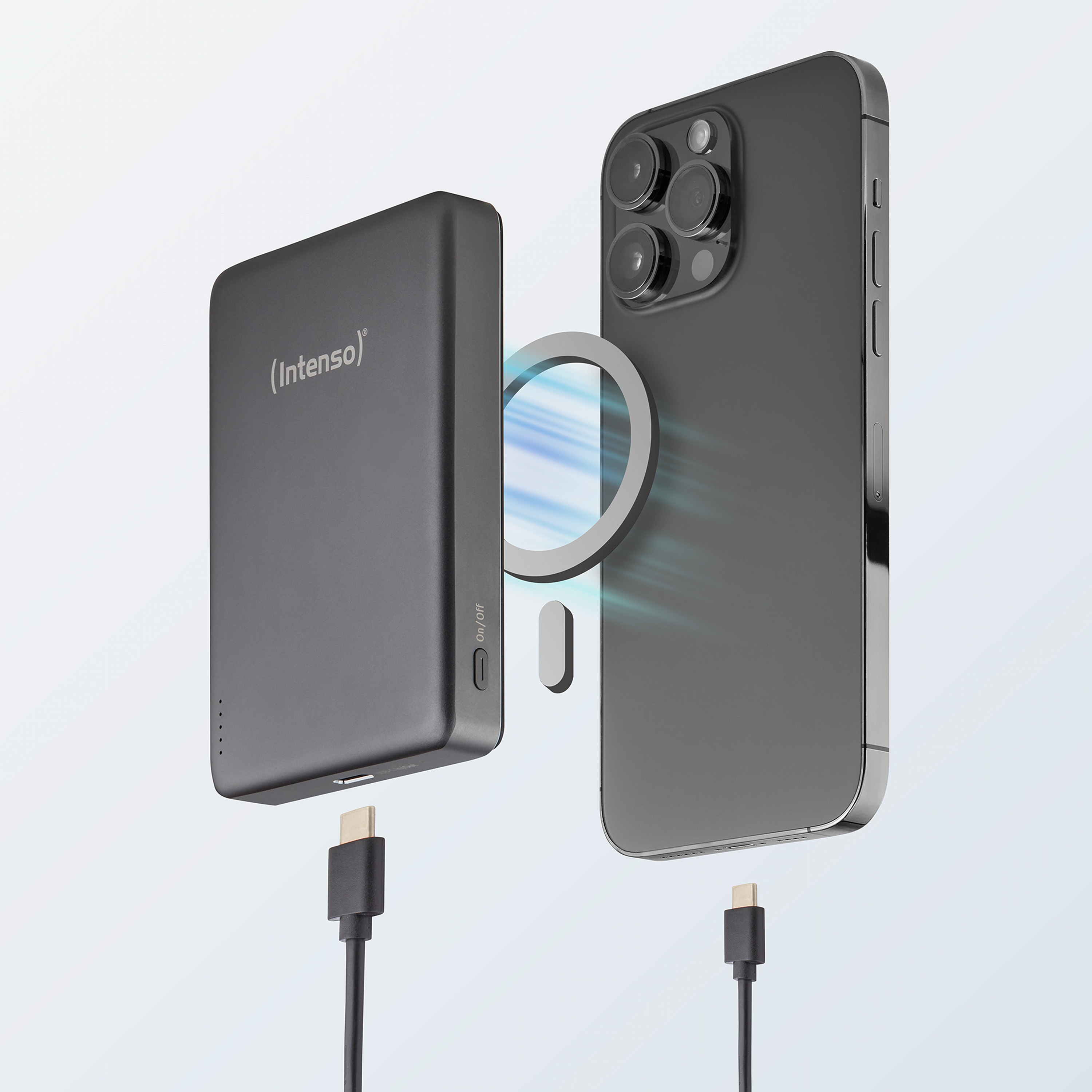 INTENSO Powerbank Magnetic Wireless, MW 10000, grau