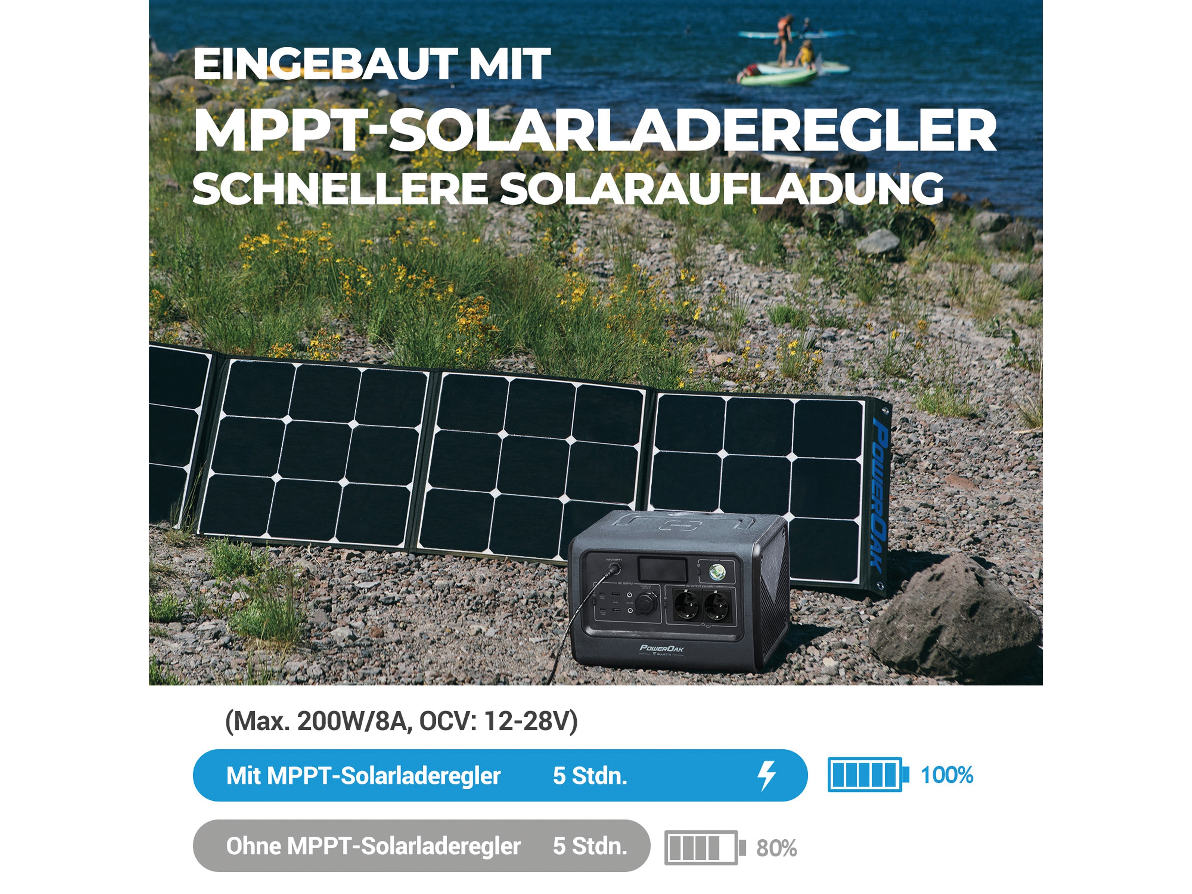 BLUETTI Powerstation-Set EB70 + 120 W Solarmodul BLUETTI Powerstation-Set EB70 + 120 W Solarmodul