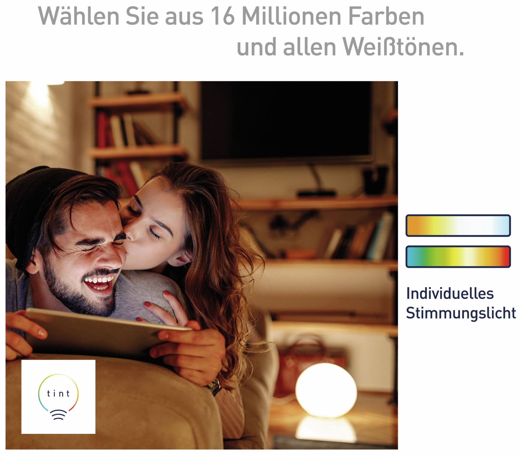 TINT LED-Lampe MüLLER LICHT E27, 15 W, 1520 lm, EEK F, Globe, RGB TINT LED-Lampe MüLLER LICHT E27, 15 W, 1520 lm, EEK F, Globe, RGB