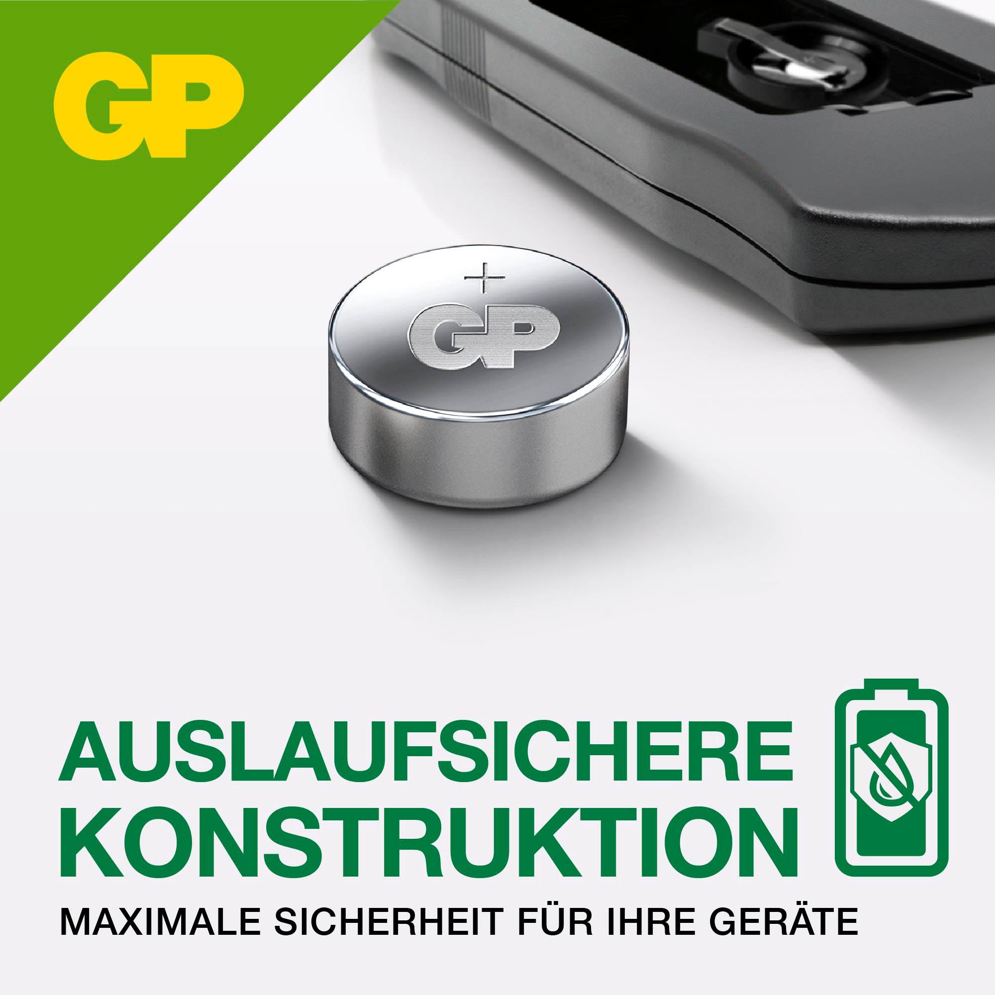 GP, 186 Alkaline Knopfzelle, 1,5 V, 10 Stück GP, 186 Alkaline Knopfzelle, 1,5 V, 10 Stück