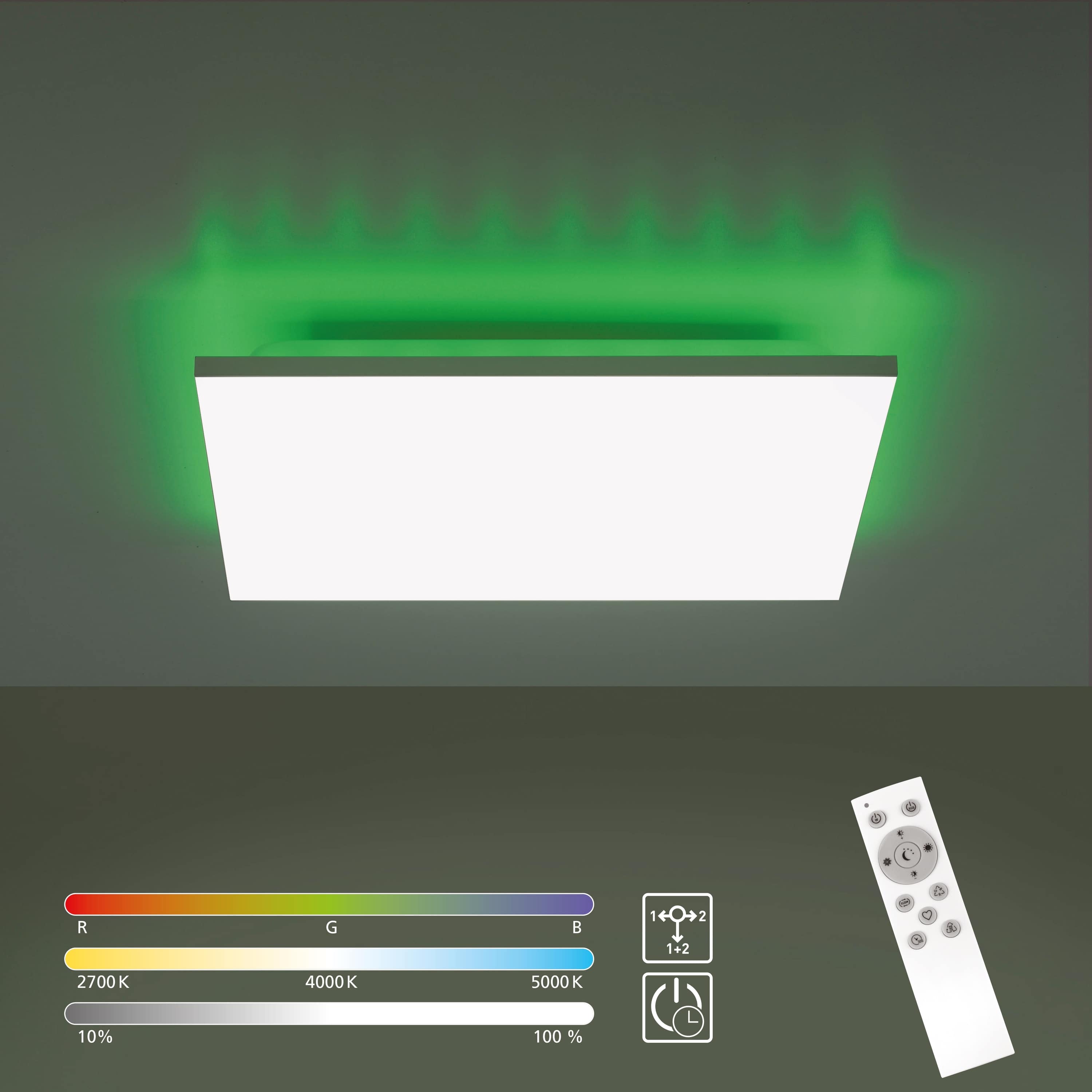 JUST LIGHT LED-Deckenleuchte 15600-16 weiß, 21,2 W, 2300lm, CCT, RGB, Fernbedienung JUST LIGHT LED-Deckenleuchte 15600-16 weiß, 21,2 W, 2300lm, CCT, RGB, Fernbedienung