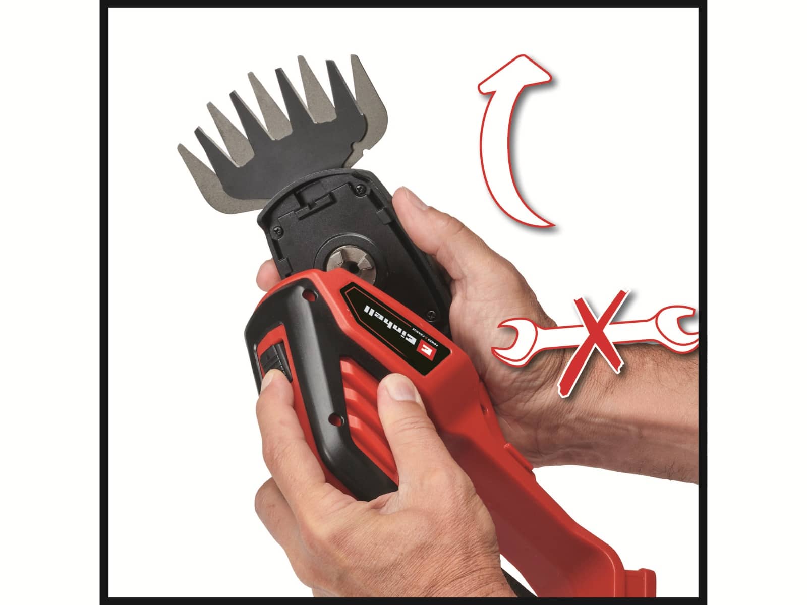 EINHELL Akku-Gras- und Strauchschere GE-CG 18/100 Li T + Starterset
