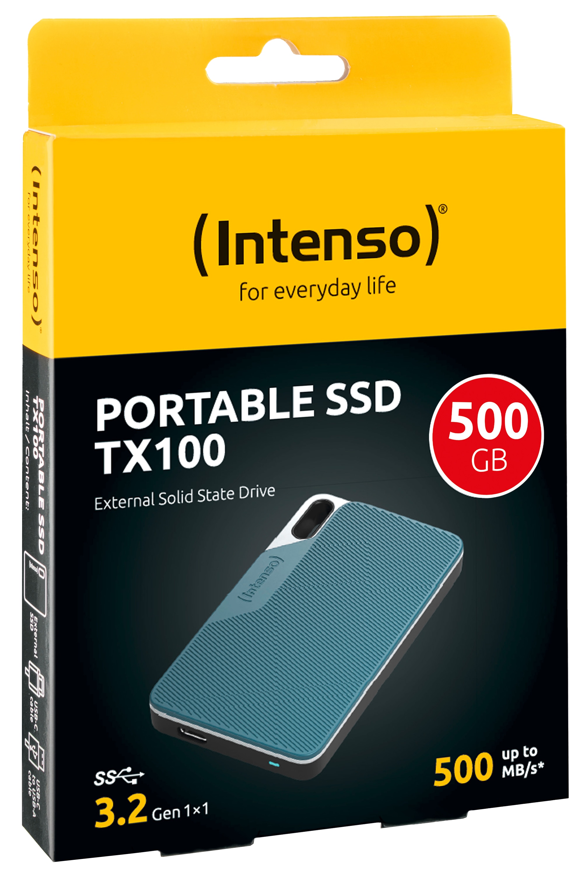 INTENSO USB 3.2-SSD TX100 500GB INTENSO USB 3.2-SSD TX100 500GB