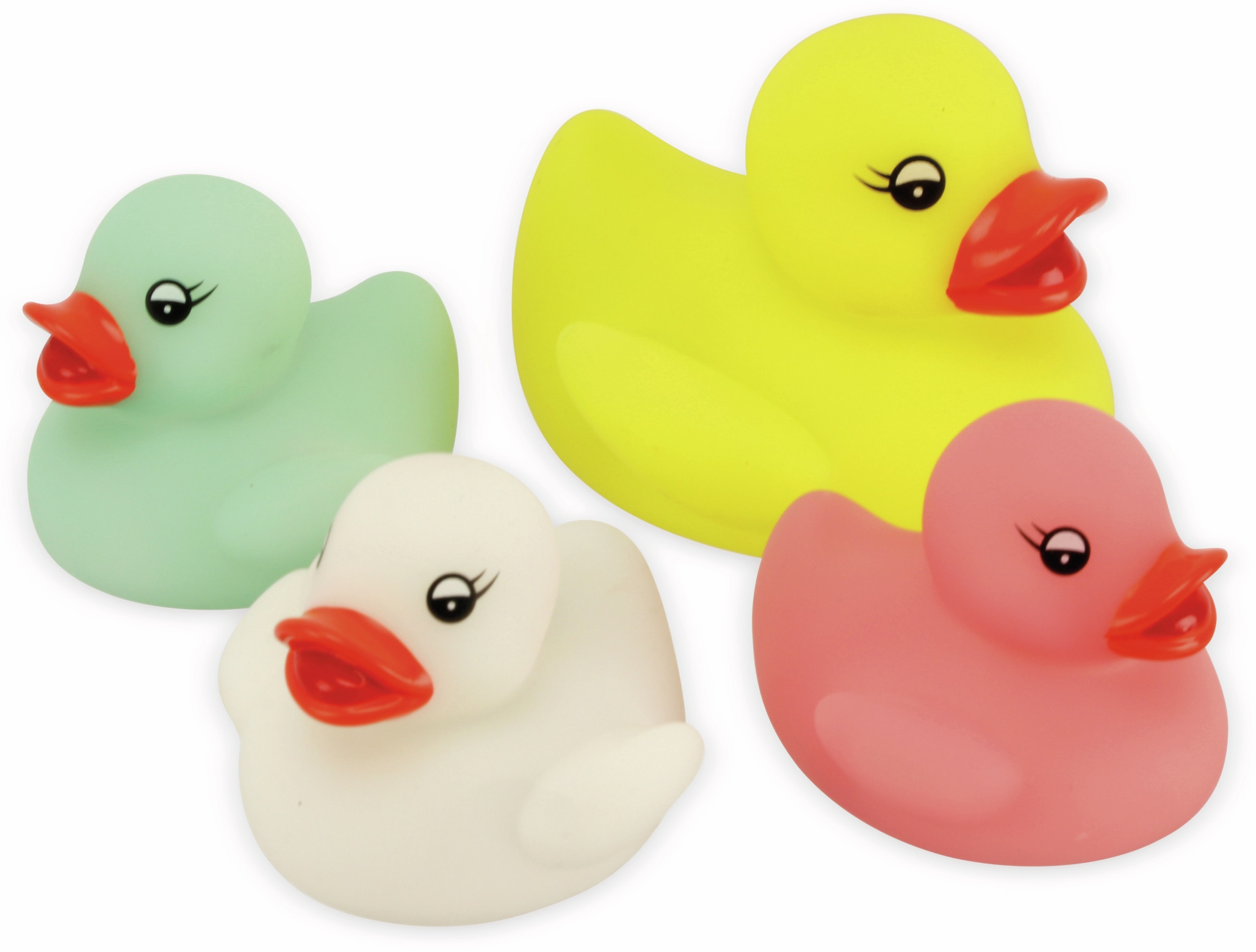 LED Entenfamilie 4er Set farbig, Badewannenspaß