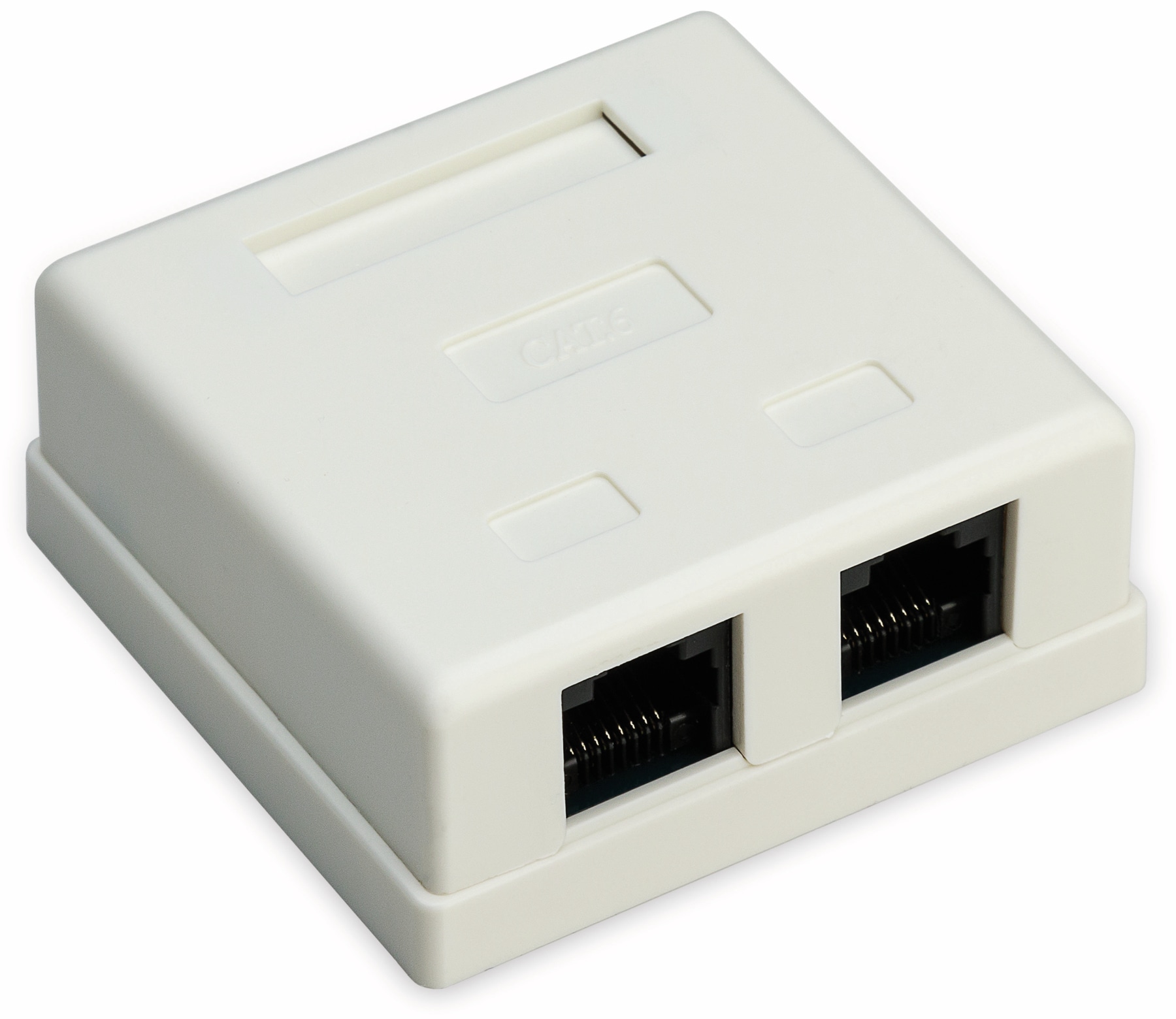 GOOBAY CAT.6 Anschlussdose 2-fach, UTP, weiß GOOBAY CAT.6 Anschlussdose 2-fach, UTP, weiß