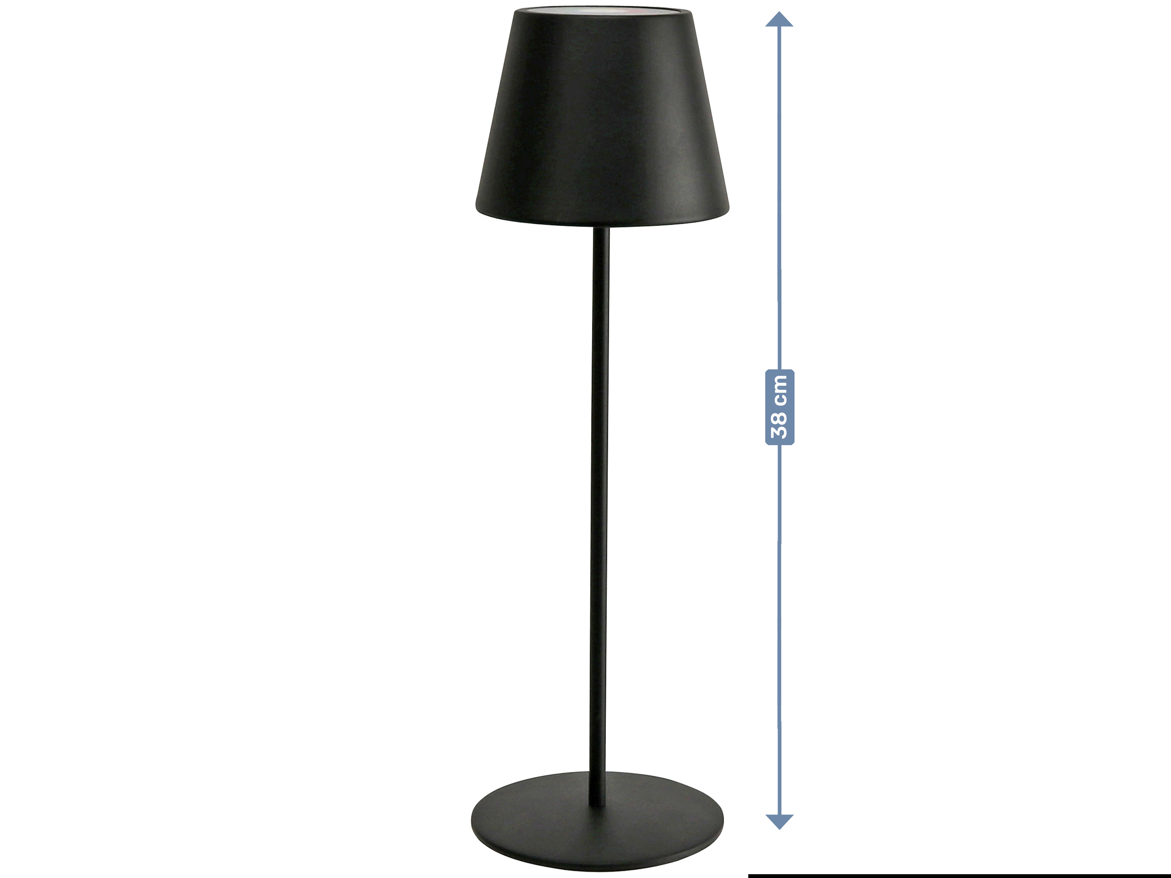 DAYLITE LED-Tischleuchte PBG-1238, 4W, 200lm, RGBW, Akku, schwarz DAYLITE LED-Tischleuchte PBG-1238, 4W, 200lm, RGBW, Akku, schwarz