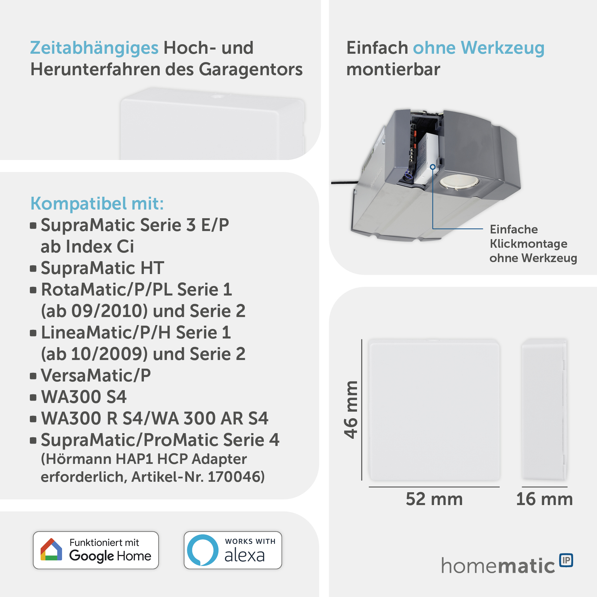 HOMEMATIC IP Smart Home 153986A0, Modul für Hörmann-Antriebe HOMEMATIC IP Smart Home 153986A0, Modul für Hörmann-Antriebe