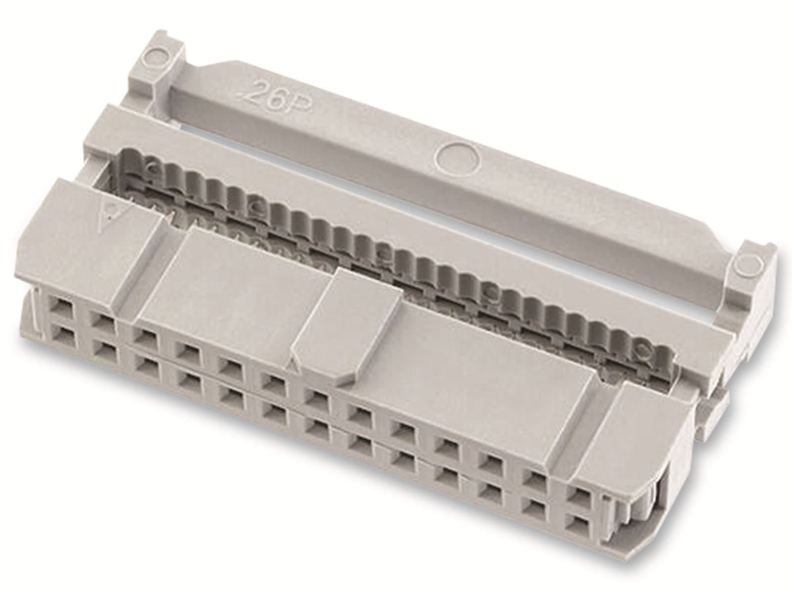 ECON CONNECT Pfostenverbinder, DIN 41651, 26-polig, grau, RM 2,54 mm
