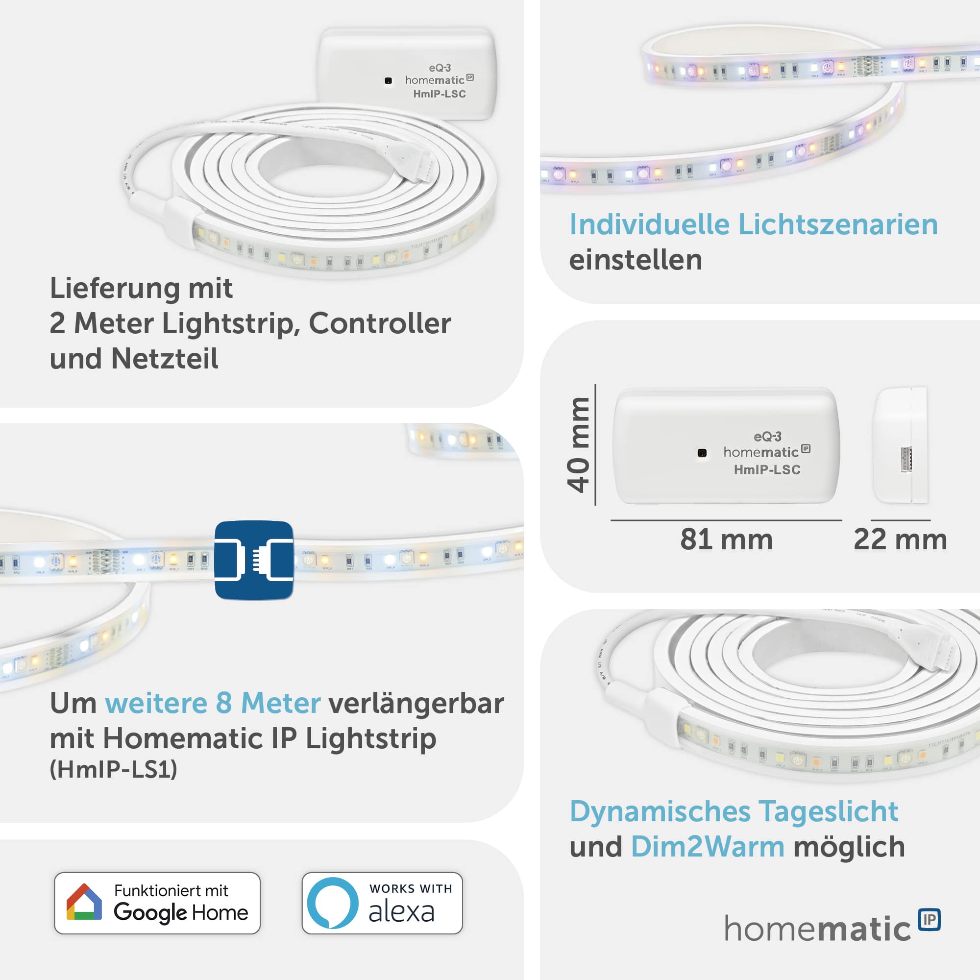 HOMEMATIC IP 159647A0 Lightstrip Set 2 m