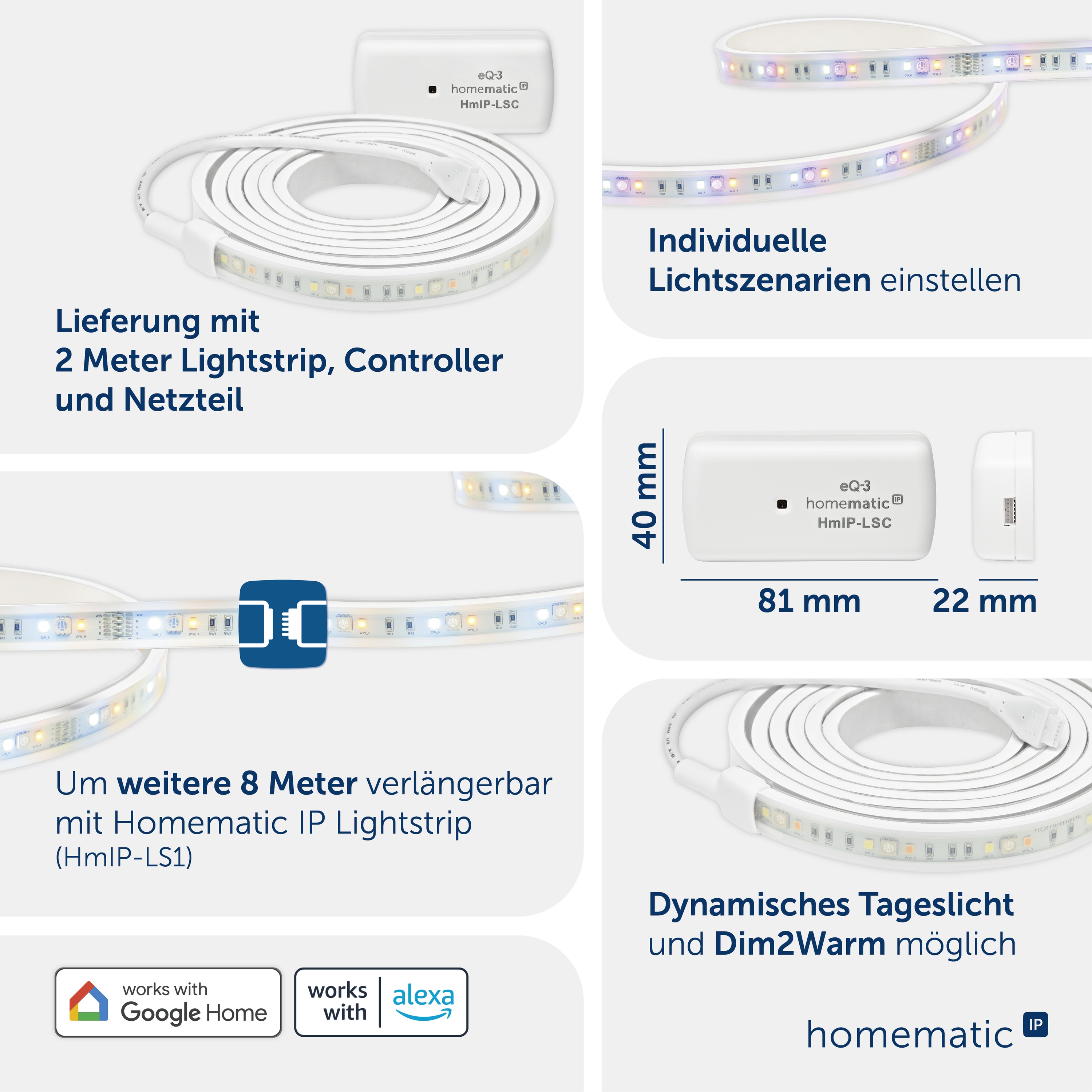 HOMEMATIC IP 159647A0 Lightstrip Set 2 m