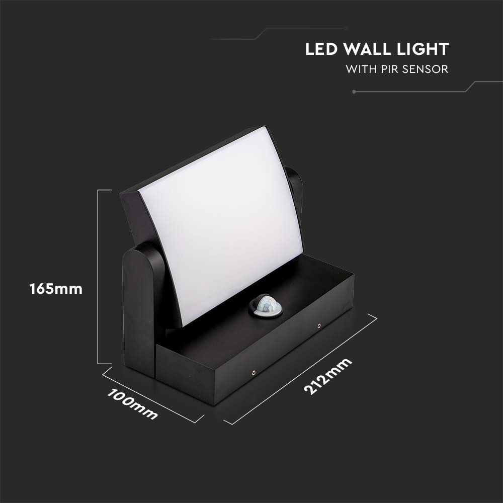 V-TAC LED-Fluter VT-11020S, EEK: E, 17 W, 2580 lm, 4000 K, Sensor, schwarz V-TAC LED-Fluter VT-11020S, EEK: E, 17 W, 2580 lm, 4000 K, Sensor, schwarz
