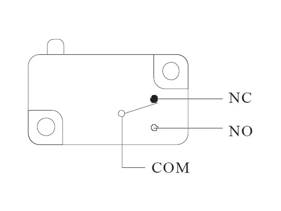 Einbau-Drucktaster DS438, 7,5 A/250 V~, schwarz