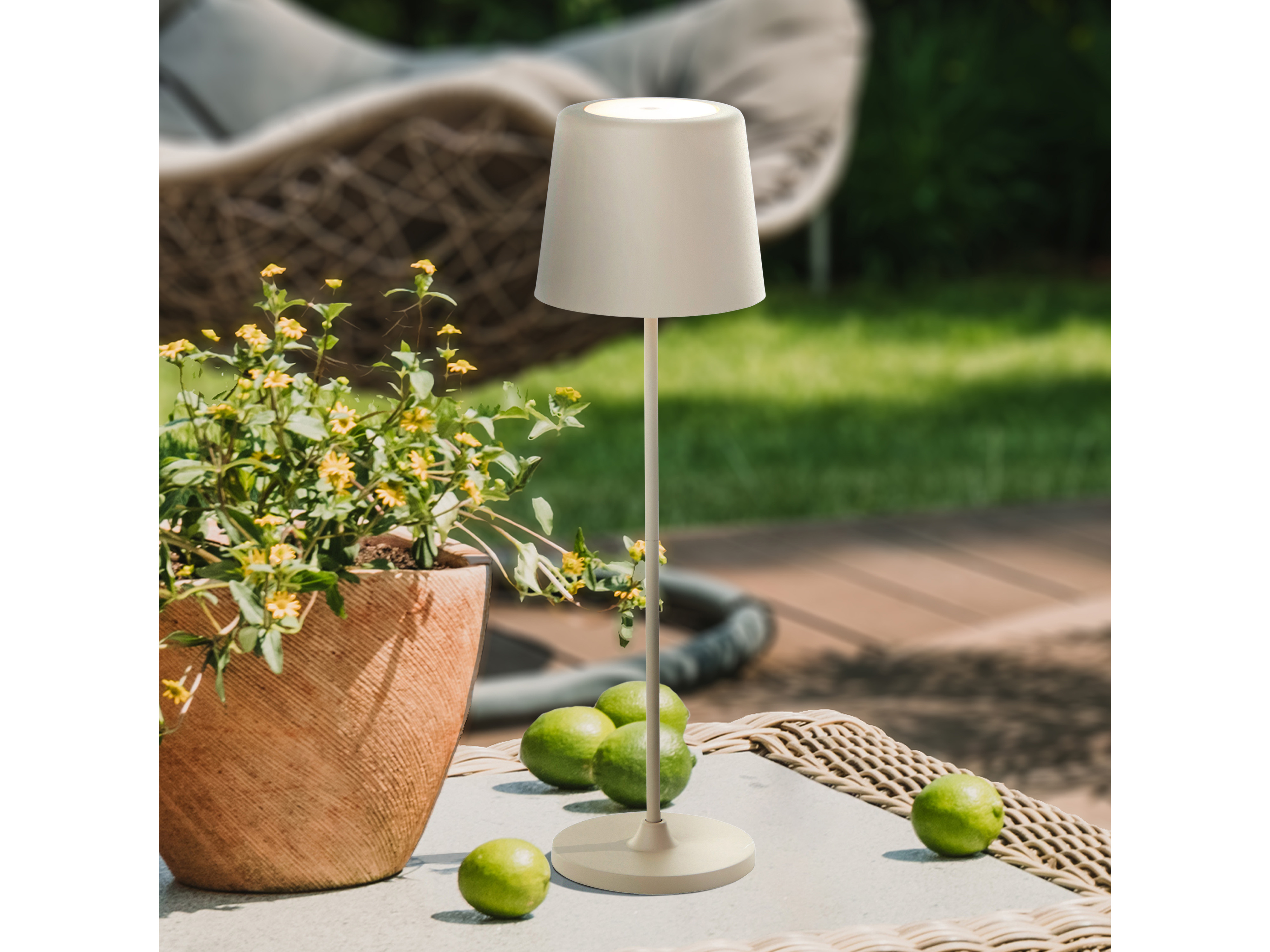 BRILLIANT LED-Akku-Tischleuchte Kaami, 2 W, 310 lm, 3000 K, beige, 2er Set