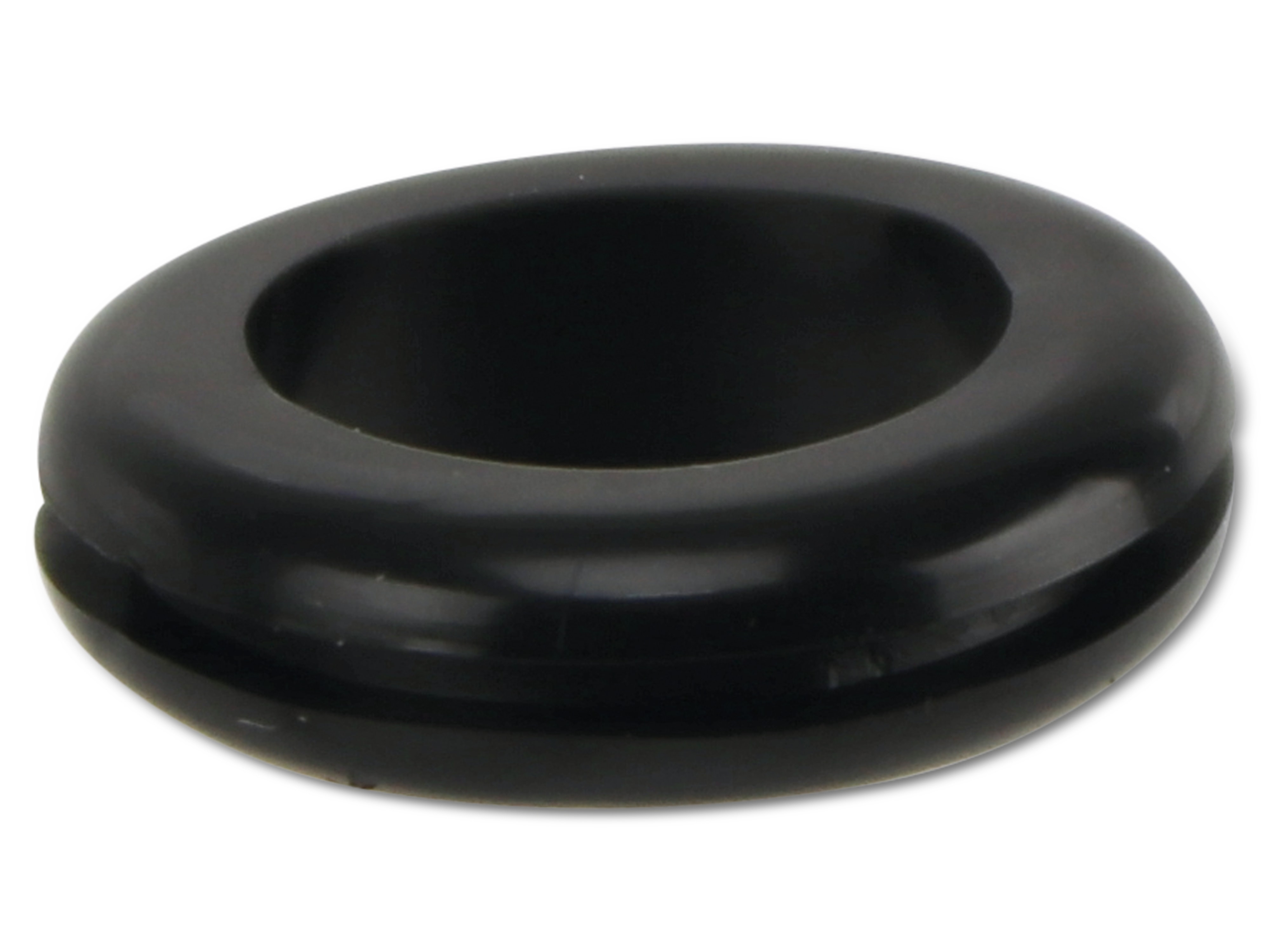 KSS Kabeldurchführungstülle PVC weich, schwarz, Plattenstärke 1,7, Loch-Ø 15,5, offen, 1 Stück