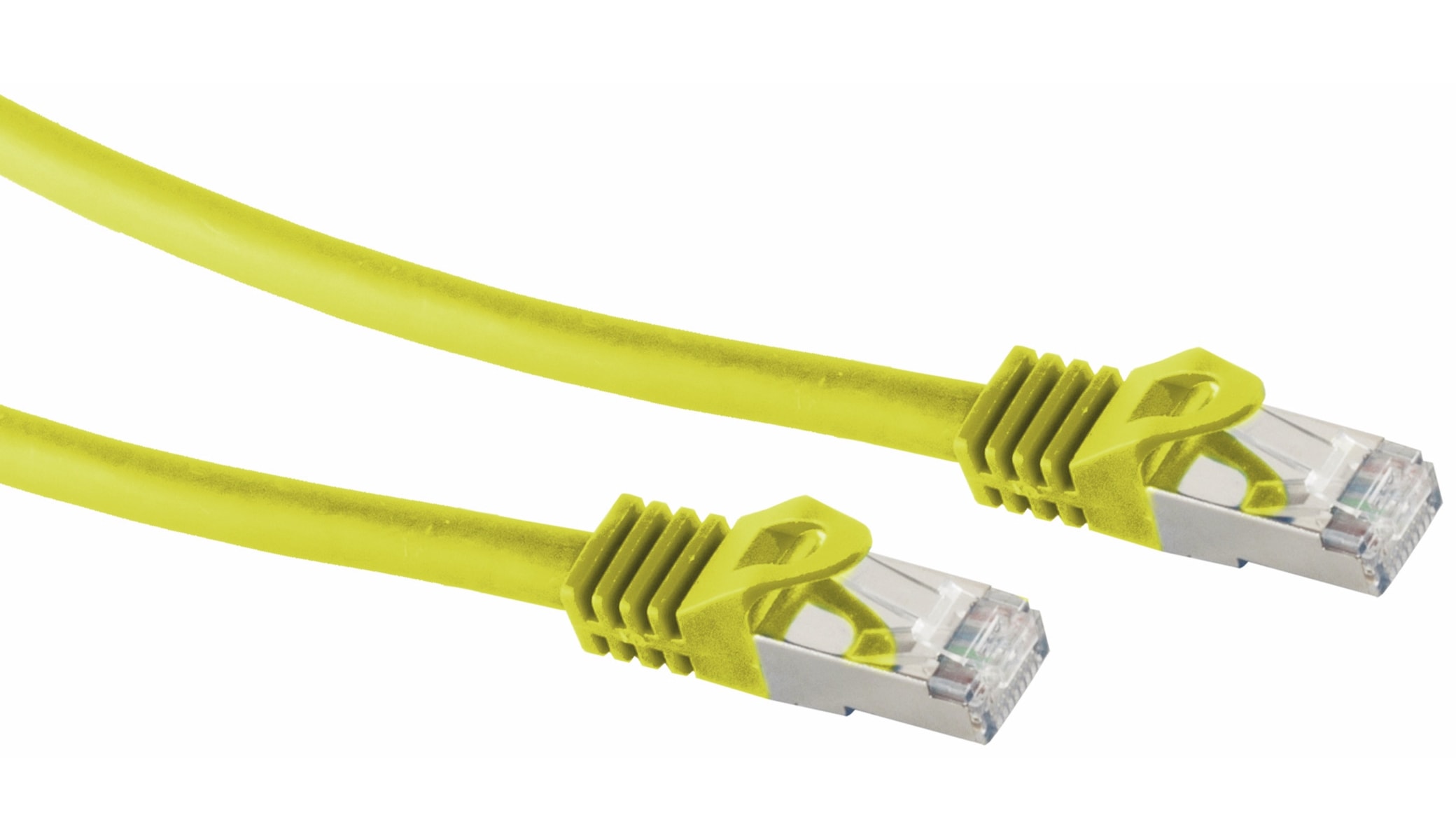 S-IMPULS RJ45 Patchkabel S/FTP (PIMF), m. CAT.7 Rohkabel, 0,5 m, gelb