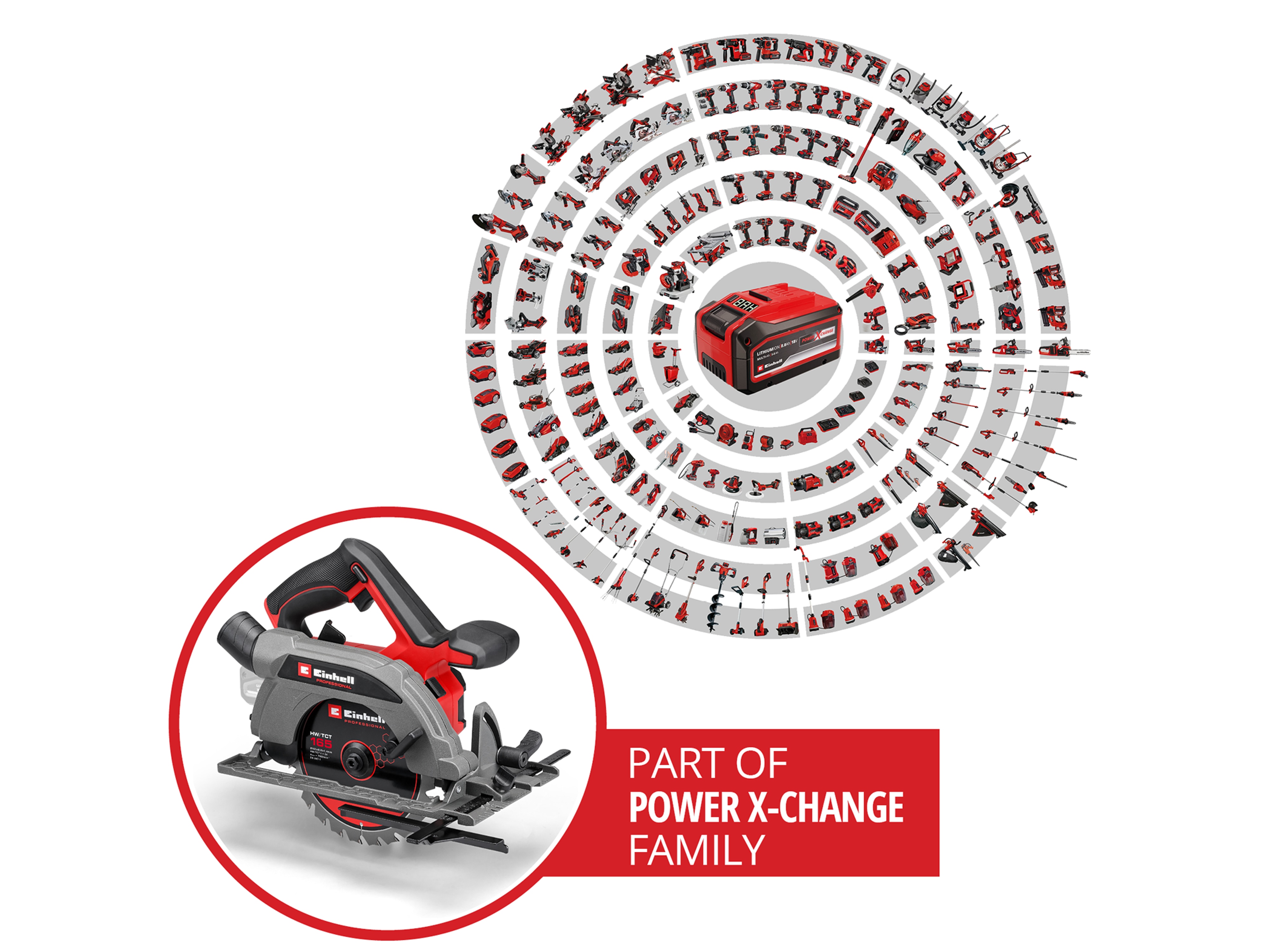 EINHELL PROFESSIONAL Akku-Handkreissäge TP-CS 18/165 Li BL, 4331225, Solo
