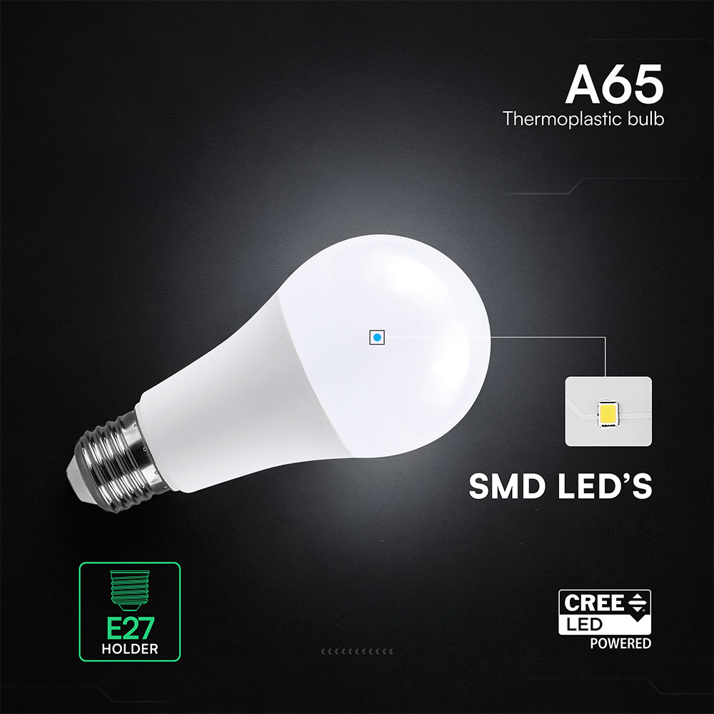 V-TAC LED-Lampe VT-2142576, EEK: F, 17W, 1710lm, 4000K, E27, A60, 200° V-TAC LED-Lampe VT-2142576, EEK: F, 17W, 1710lm, 4000K, E27, A60, 200°