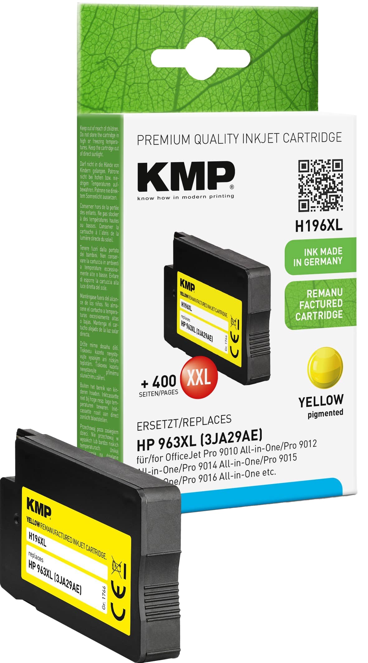 KMP Tintenpatrone H196XL gelb ersetzt HP963XL (3JA29AE)