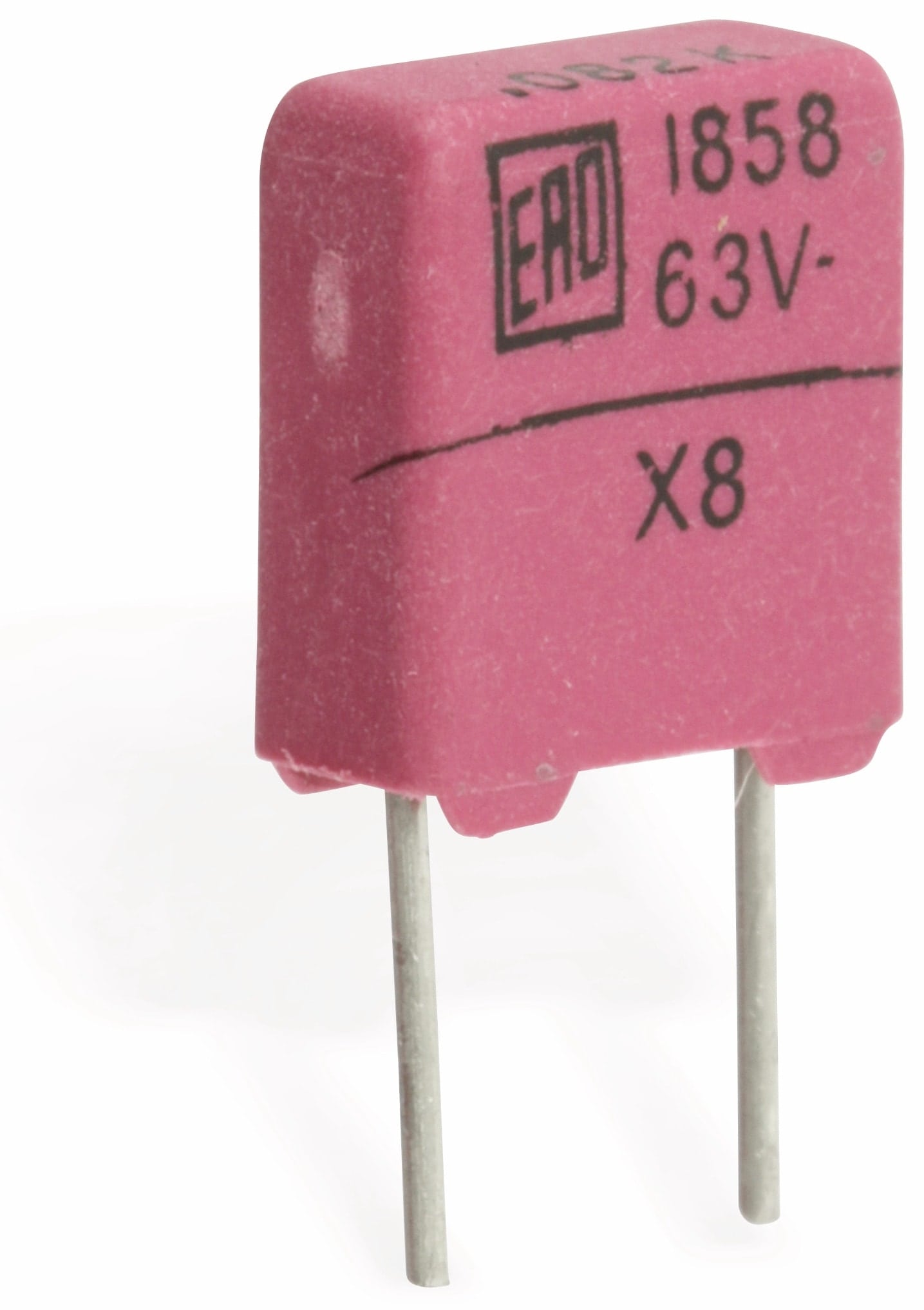 ERO Folienkondensator MKC 1858, 0,082 µF, 63 V-, radial, RM 5 ERO Folienkondensator MKC 1858, 0,082 µF, 63 V-