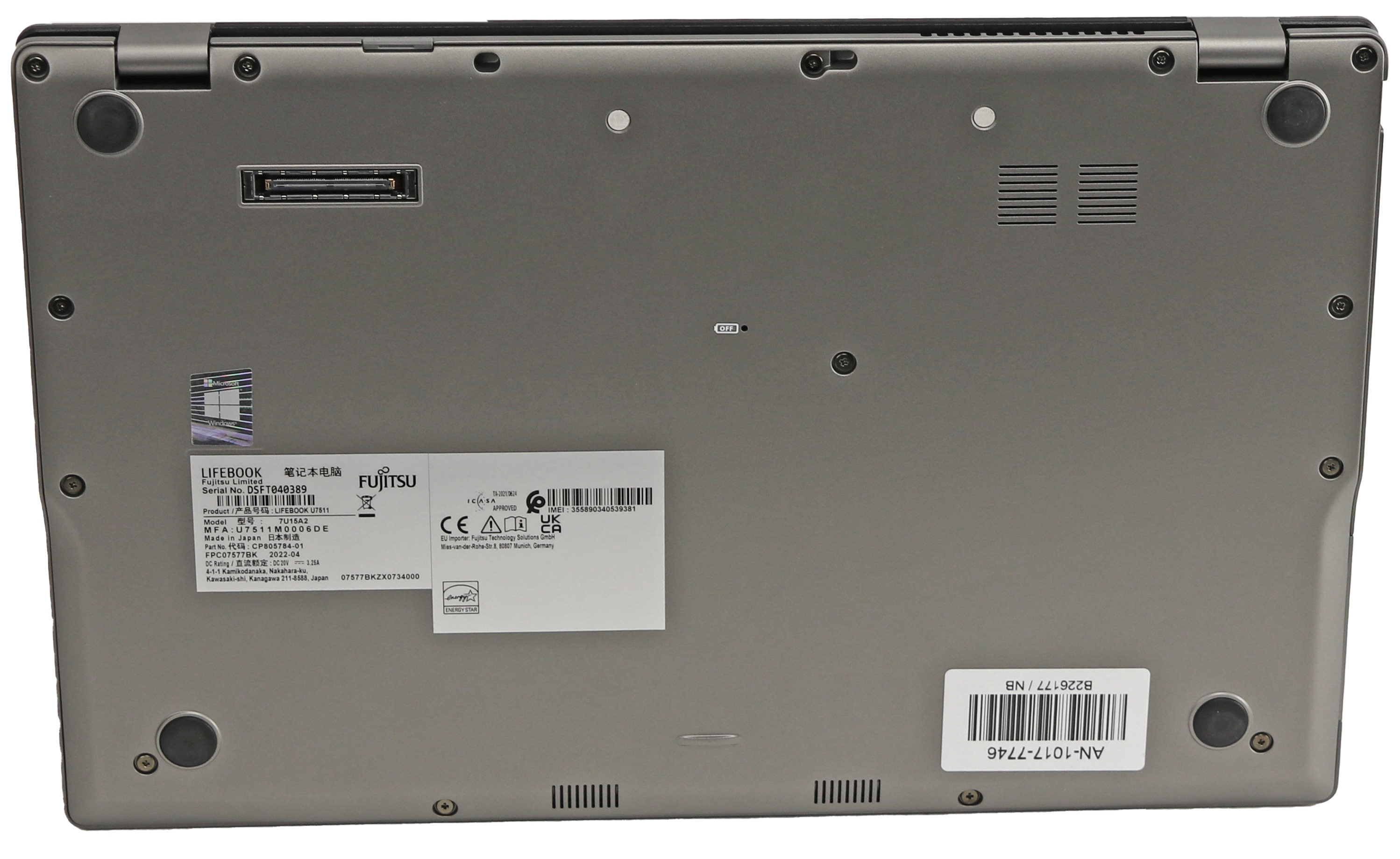 FUJITSU Notebook U7511, 39,6 cm (15,6"), i5, 16GB, 512GB, Win11Pro, gebraucht FUJITSU Notebook U7511, 39,6 cm (15,6"), i5, 16GB, 512GB, Win11Pro, gebraucht
