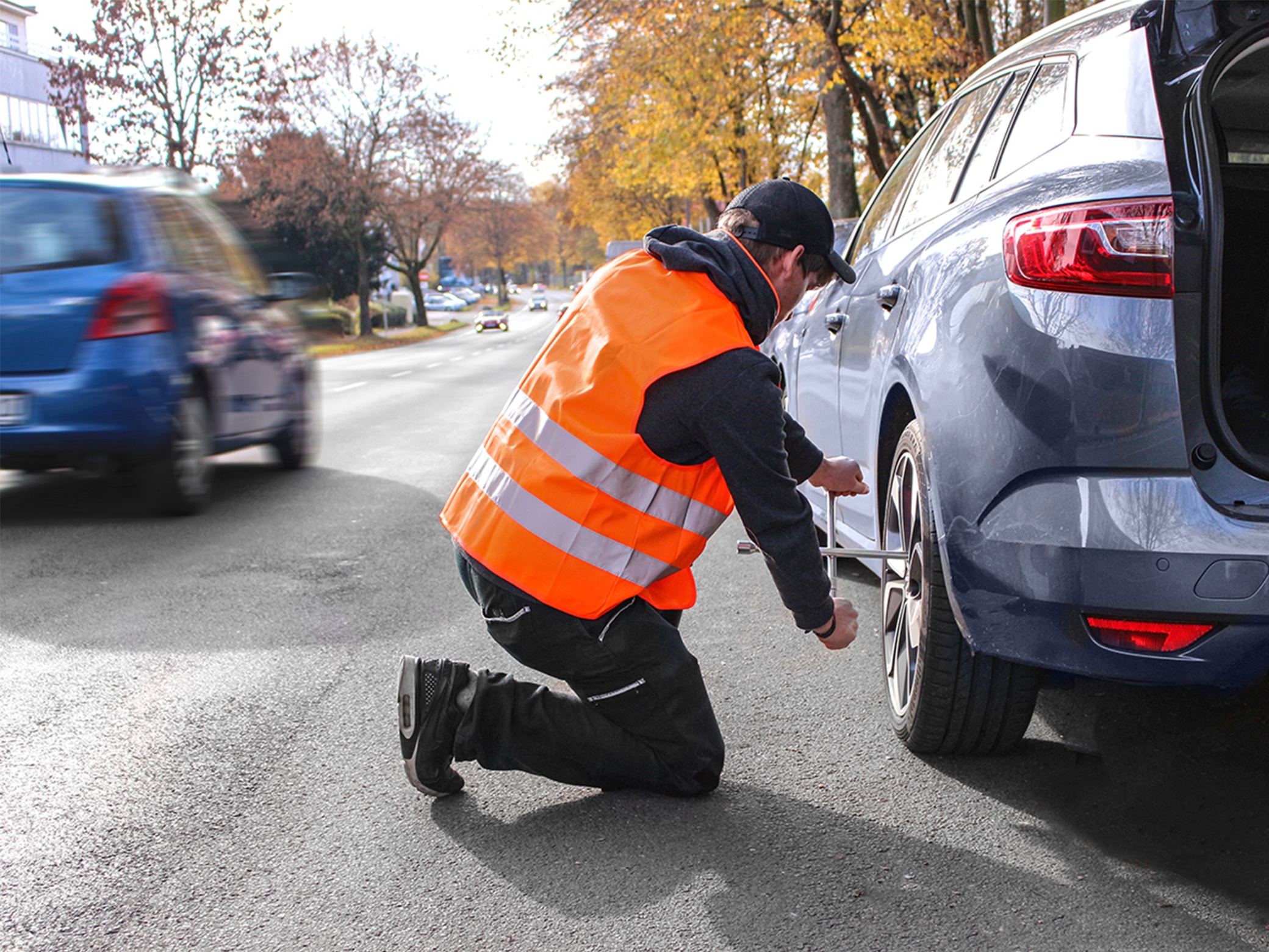 Sicherheitsweste, orange, EN ISO 20471