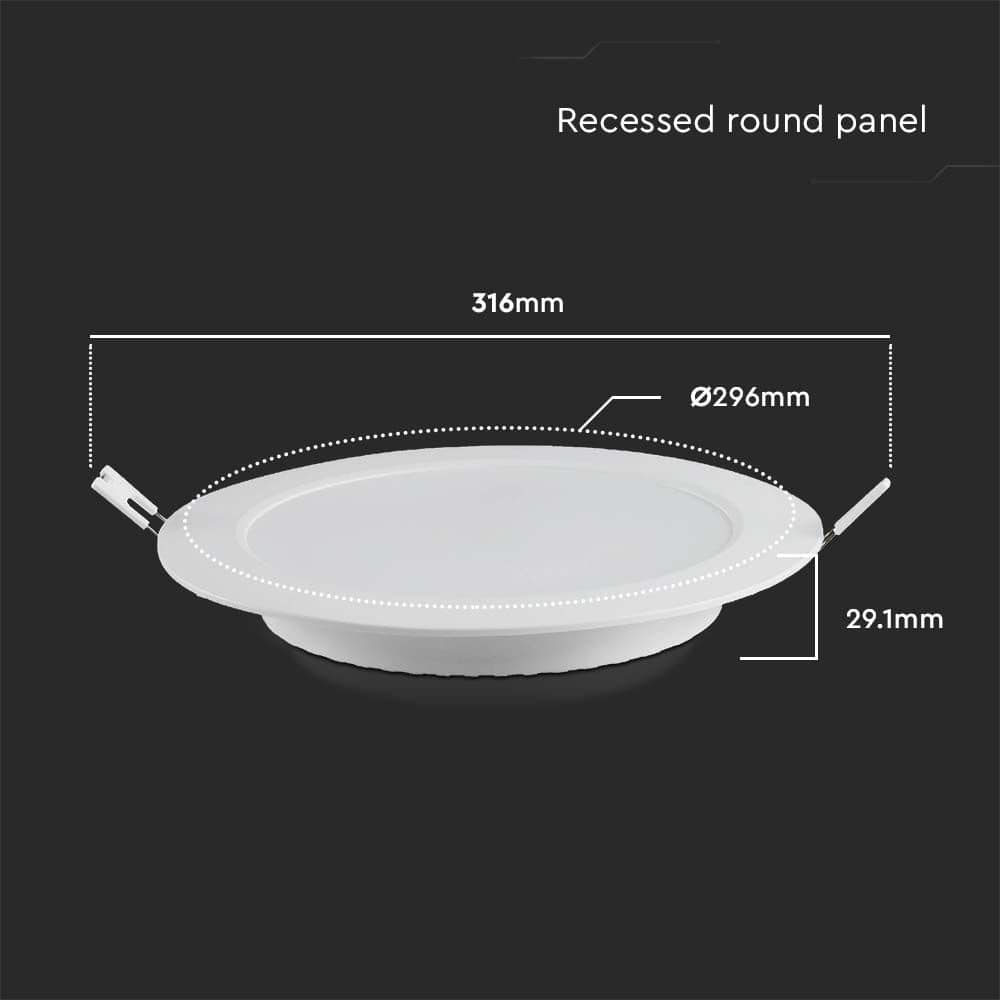 V-TAC LED-Einbauleuchte VT-61024, EEK: E, 24 W, 2640 lm, 4000 K, 5 Stück V-TAC LED-Einbauleuchte VT-61024, EEK: E, 24 W, 2640 lm, 4000 K, 5 Stück