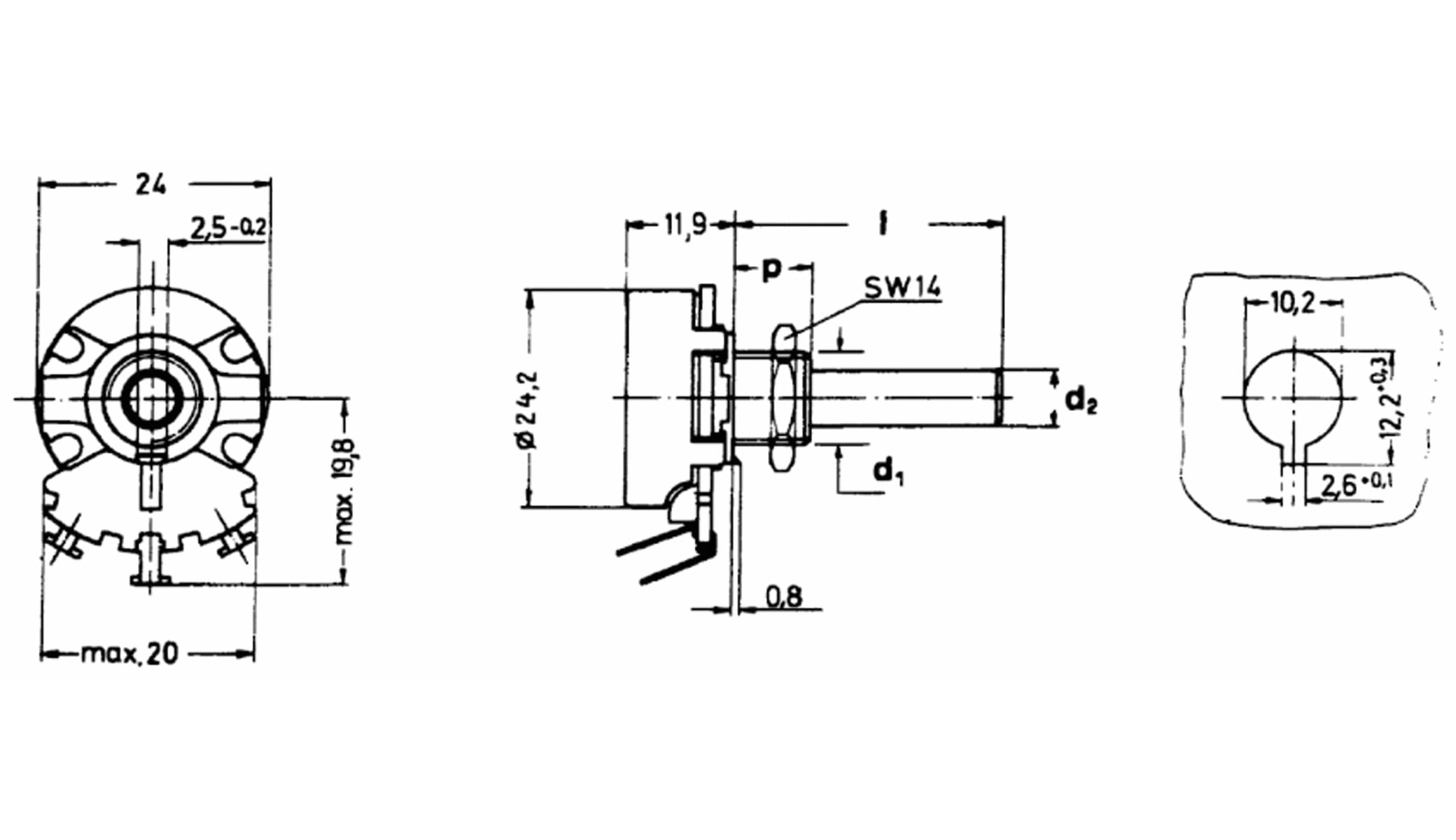 AB ELEKTRONIK Drahtpoti mono linear 10 Ohm, 4 W