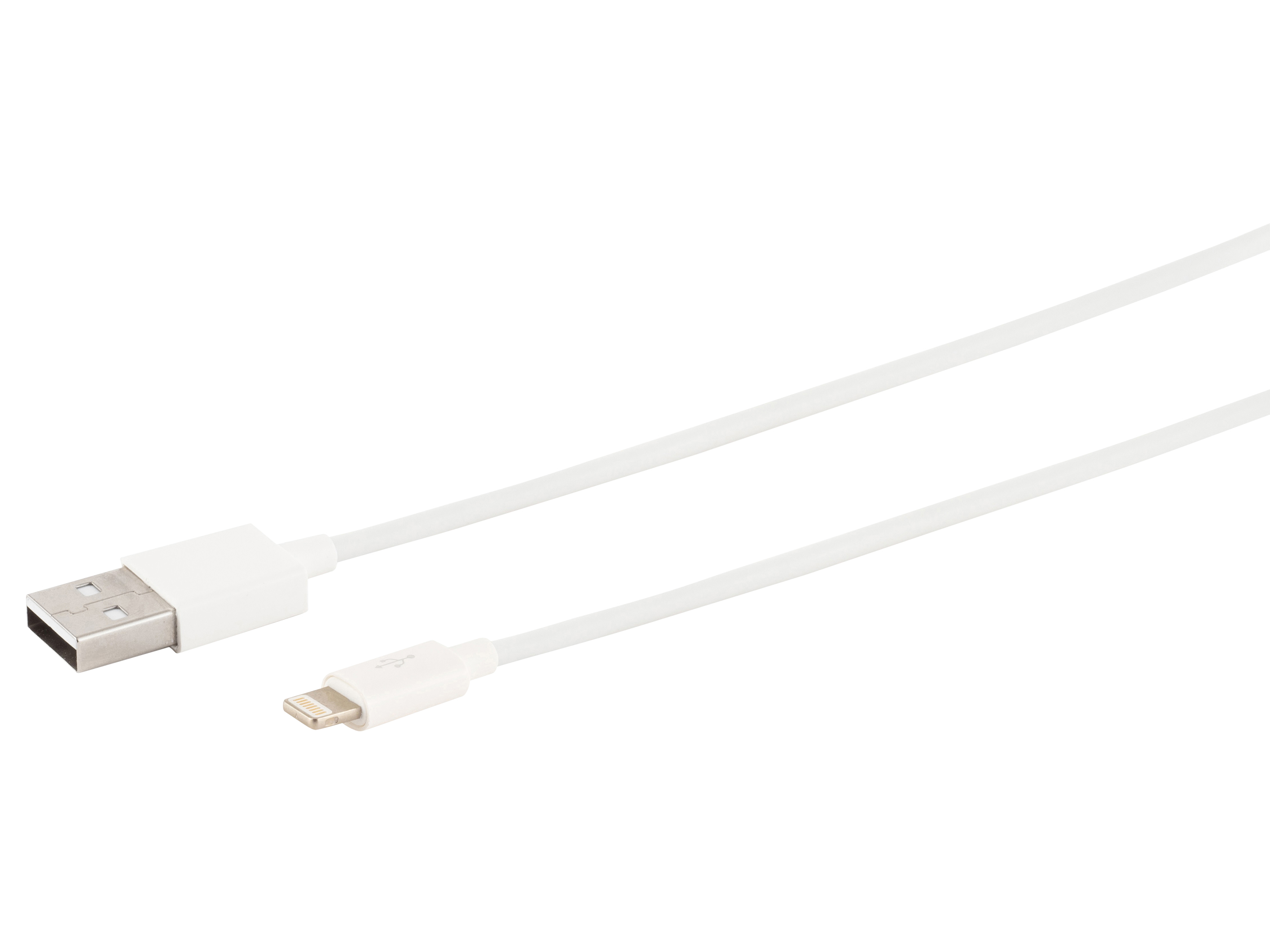 S-IMPULS USB-A Ladekabel 8-Pin 2.0 ABS weiß 0,2m