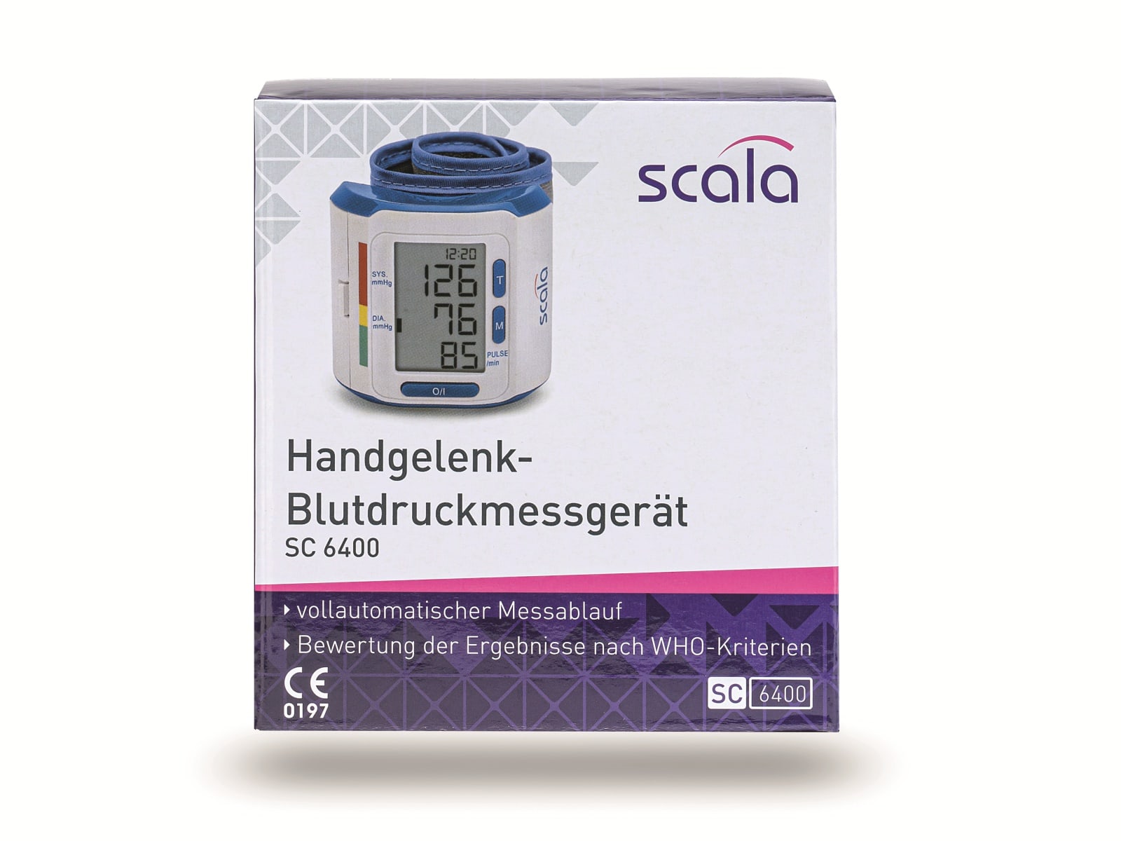 SCALA Handgelenk-Blutdruckmessgerät SC 6400, weiß/blau SCALA Handgelenk-Blutdruckmessgerät SC 6400, weiß/blau