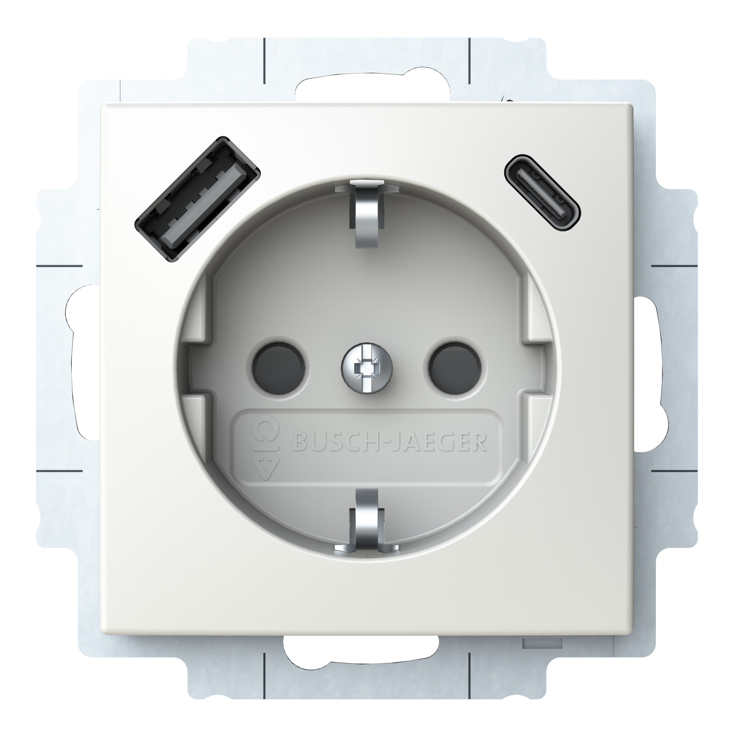 BUSCH-JAEGER USB/Steckdoseneinsatz 20 EUCB2USBAC-914