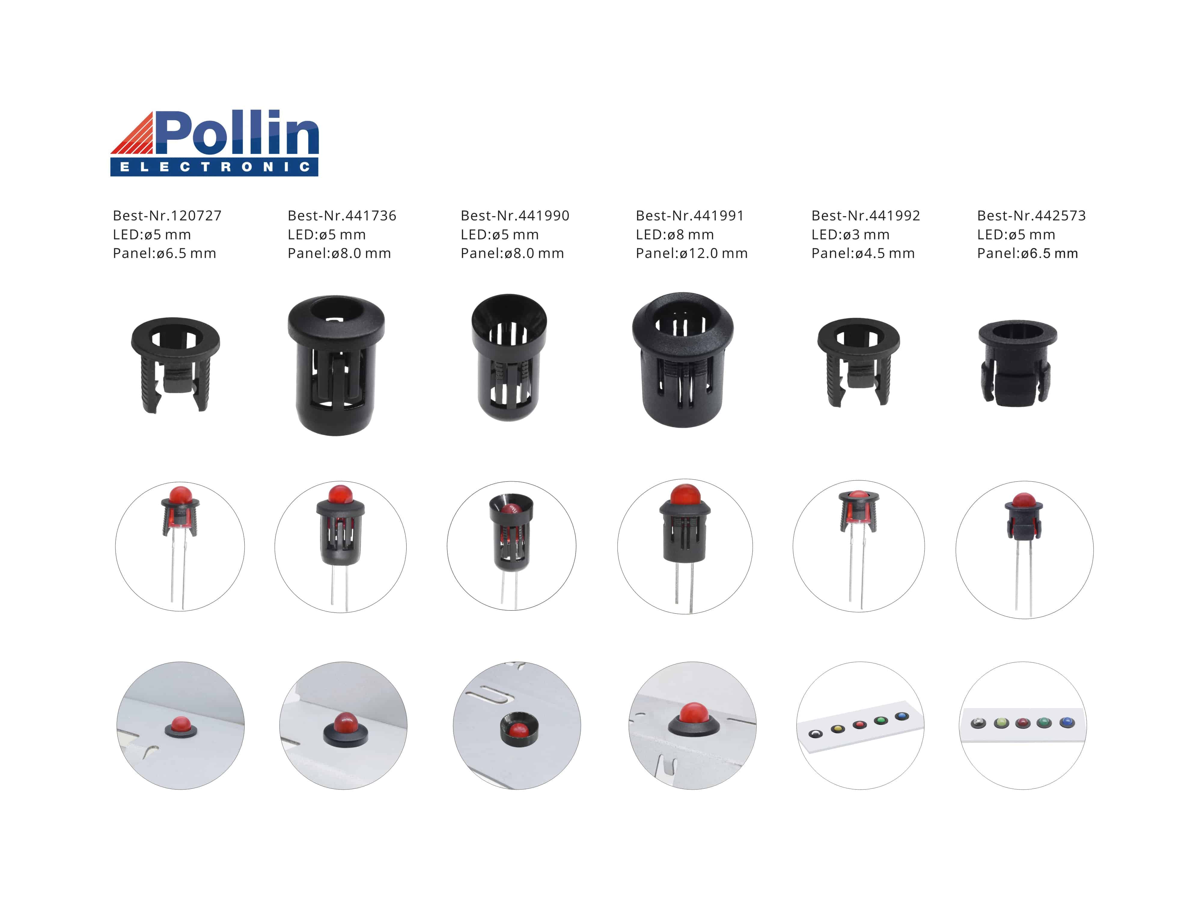 LED-Clipfassung für 5mm LED, 10 Stück LED-Clipfassung für 5mm LED, 10 Stück