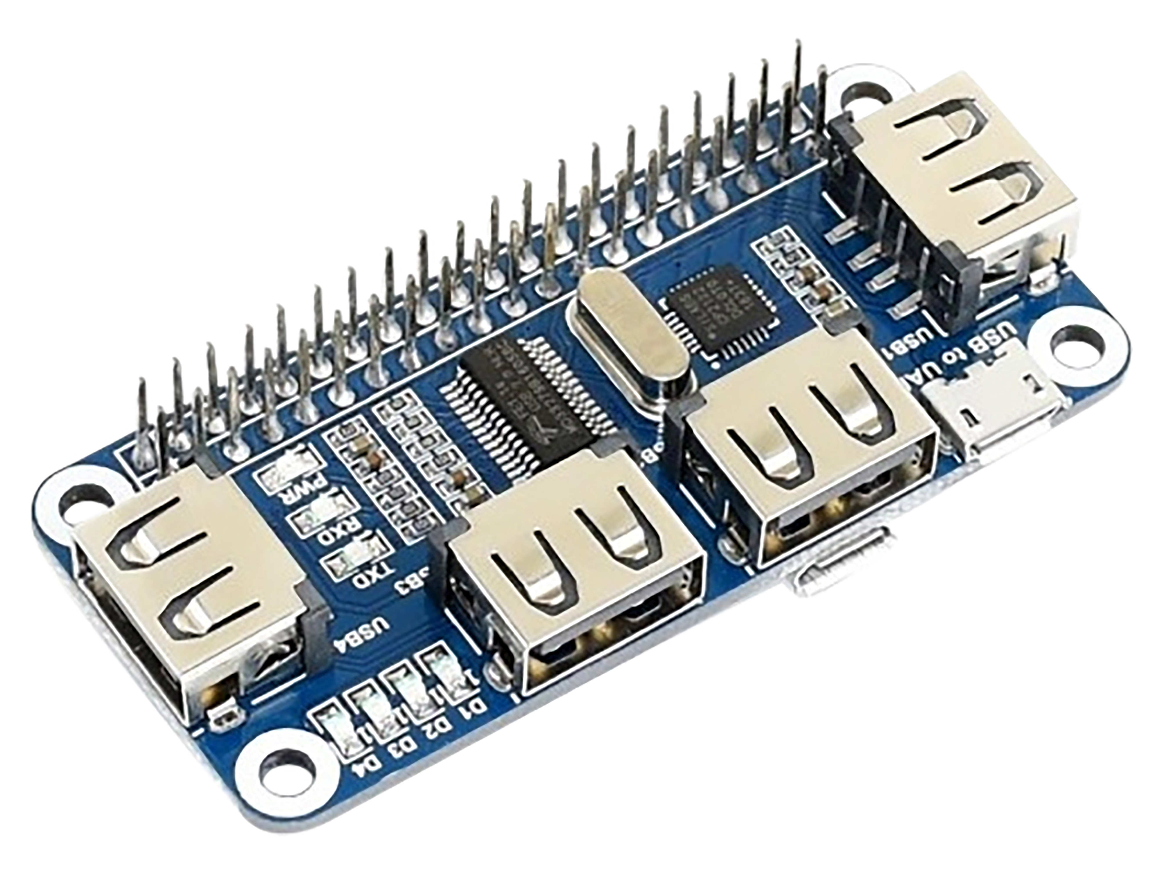 WAVESHARE USB-Hub mit 4 Anschlüssen für Raspberry Pi