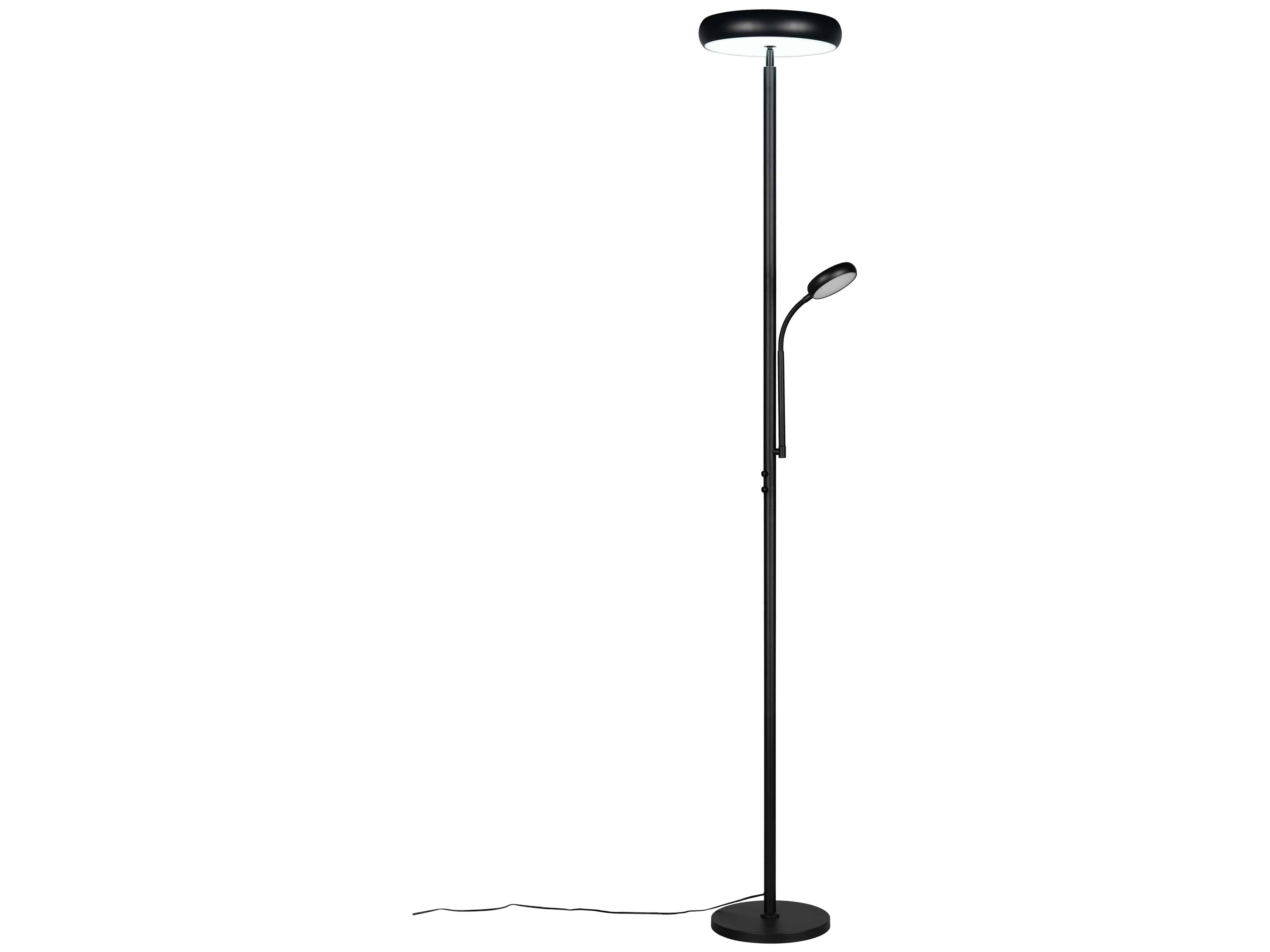 REALITY LED-Stehleuchte Palermo R45741132, 23W, 3000... 6500K, 2500lm, CCT, IP20, schwarz
